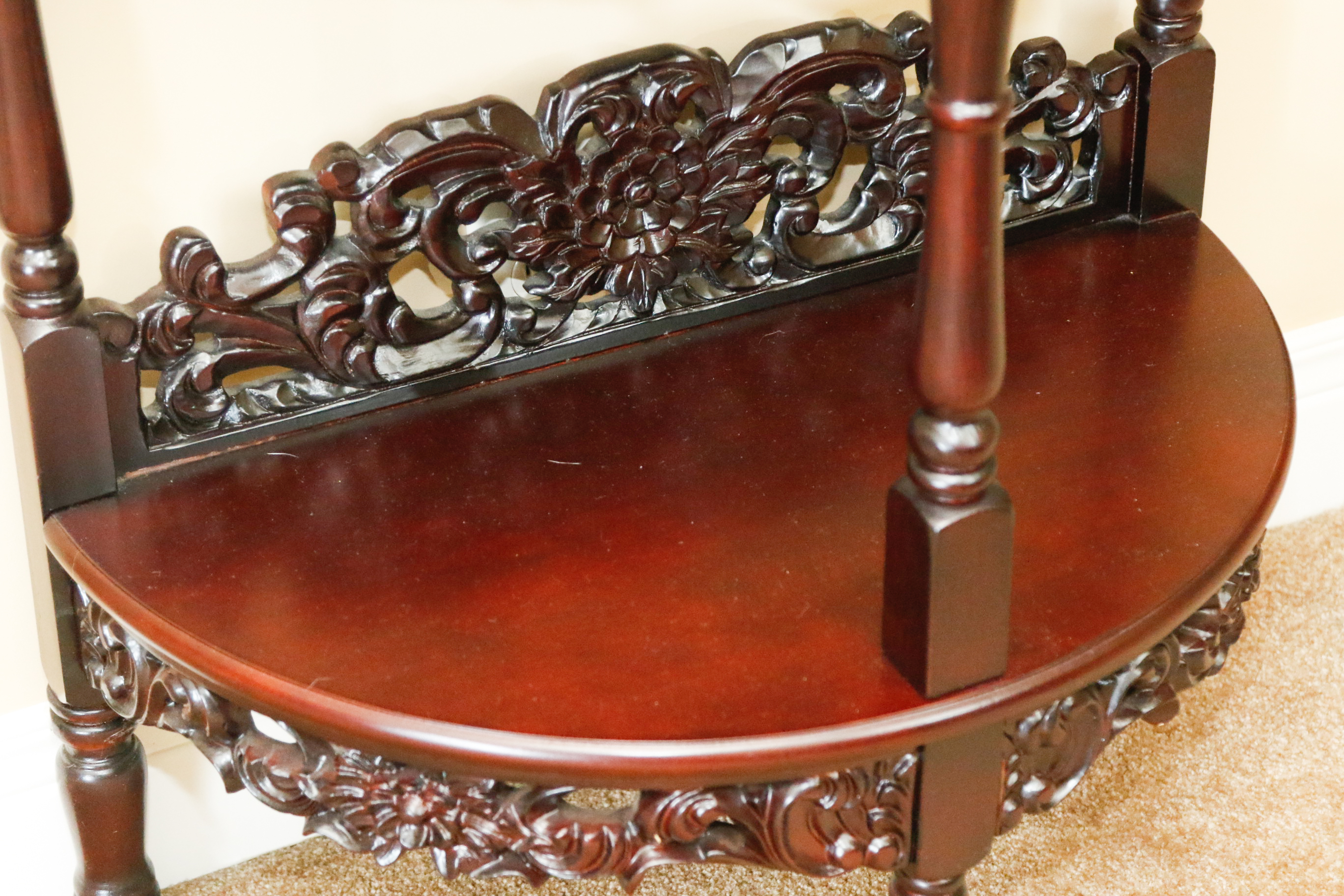 Demilune Carved Etagere