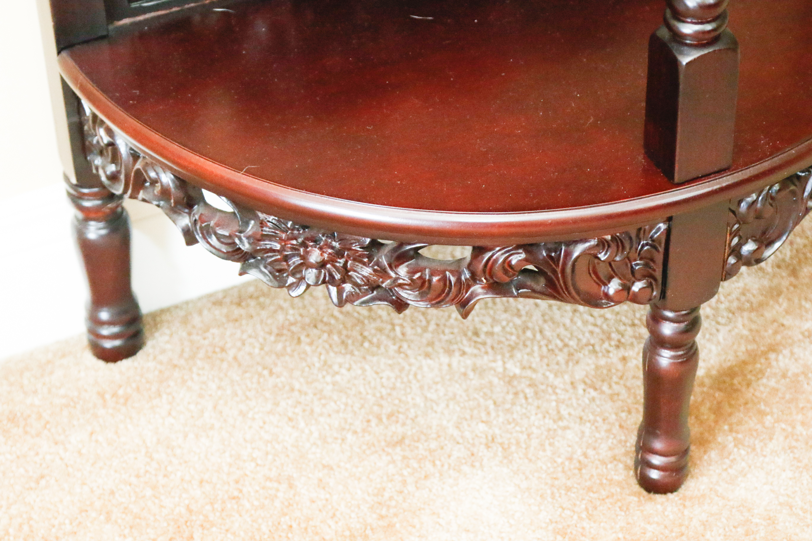 Demilune Carved Etagere