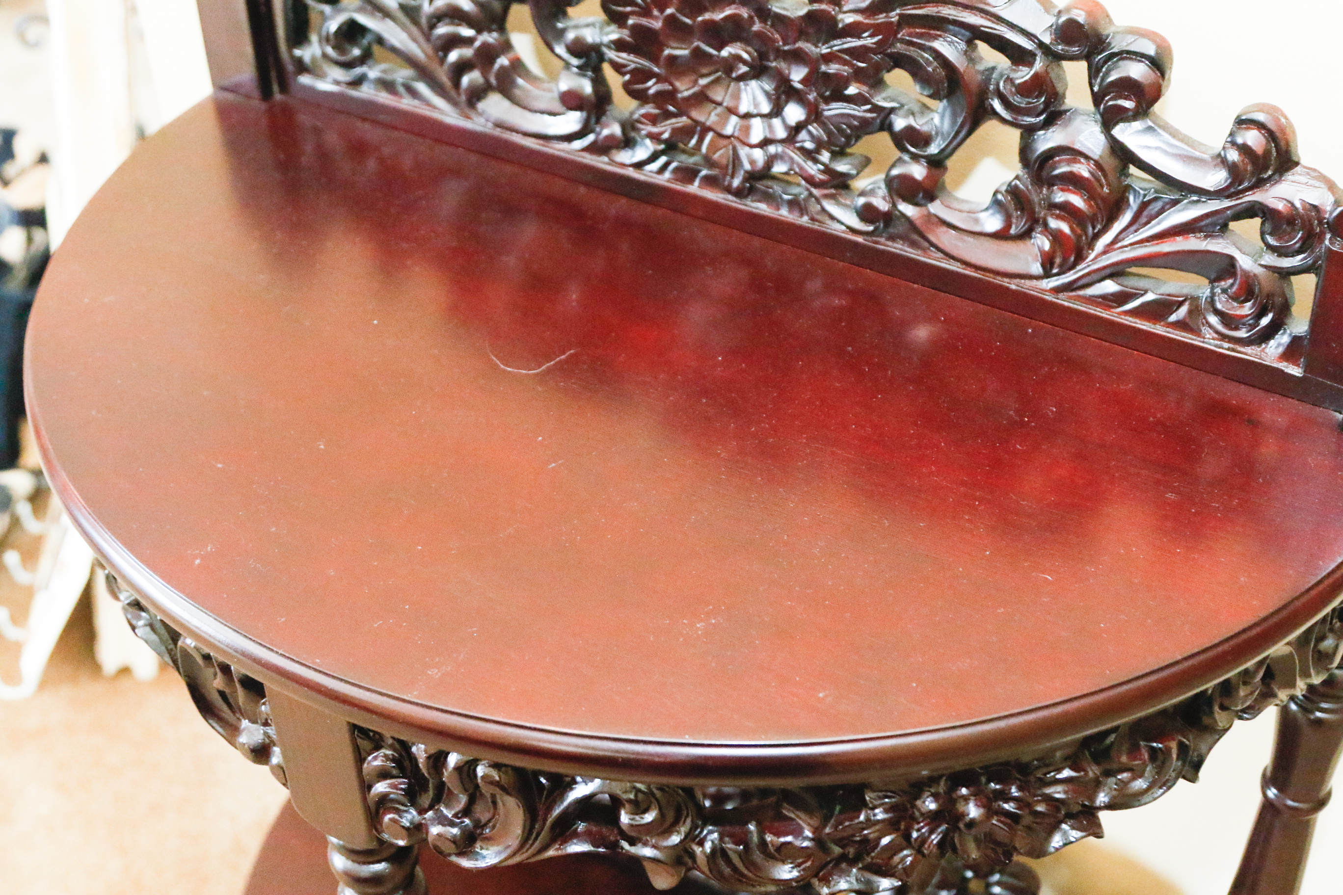 Demilune Carved Etagere