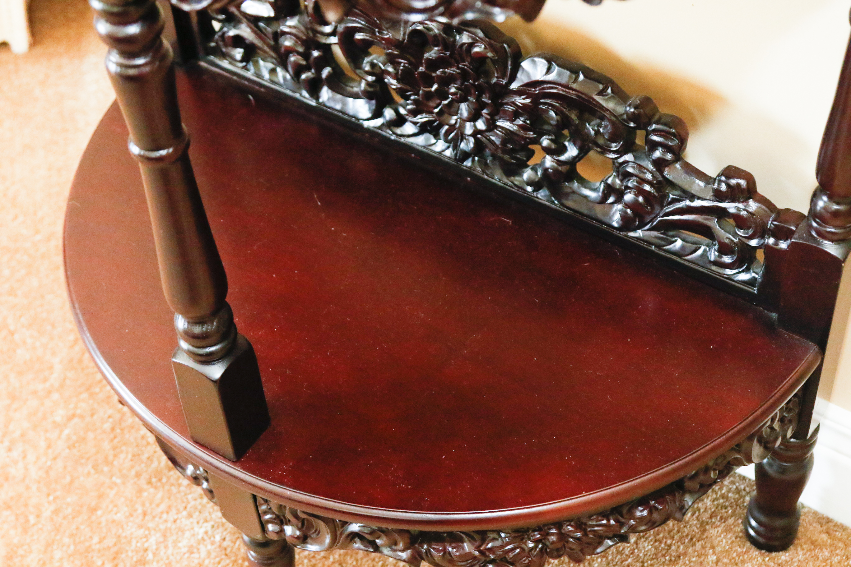 Demilune Carved Etagere