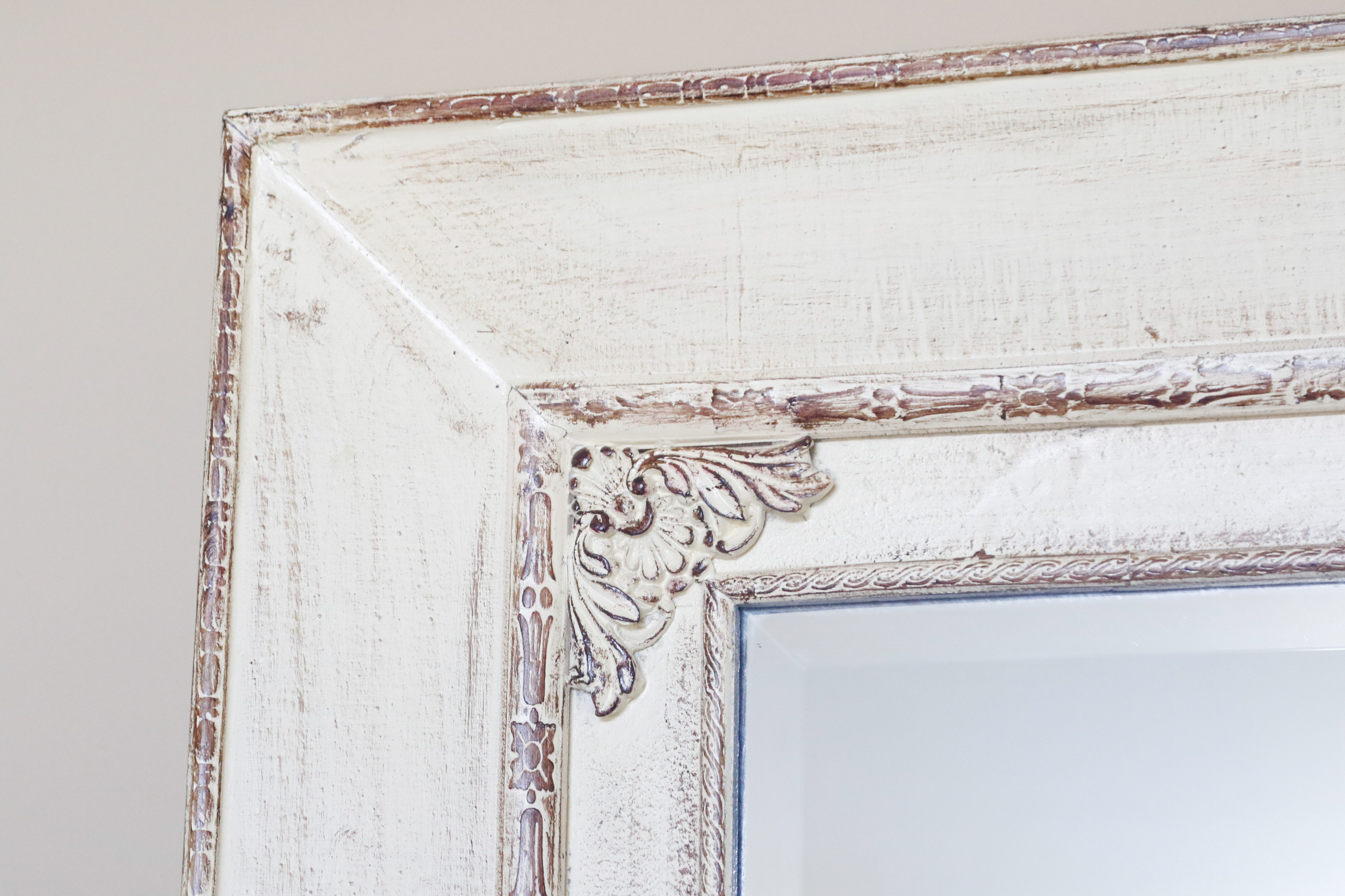 Decorative Cream Painted Mirror