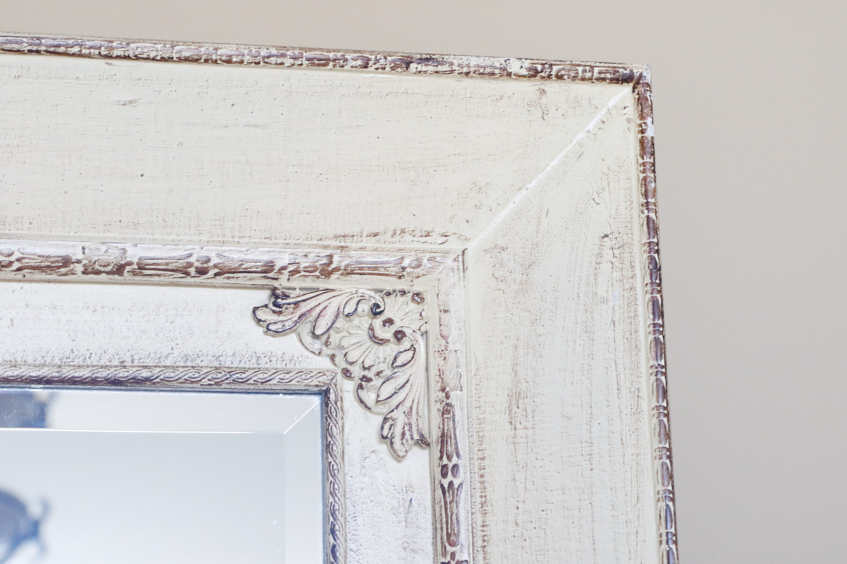 Decorative Cream Painted Mirror