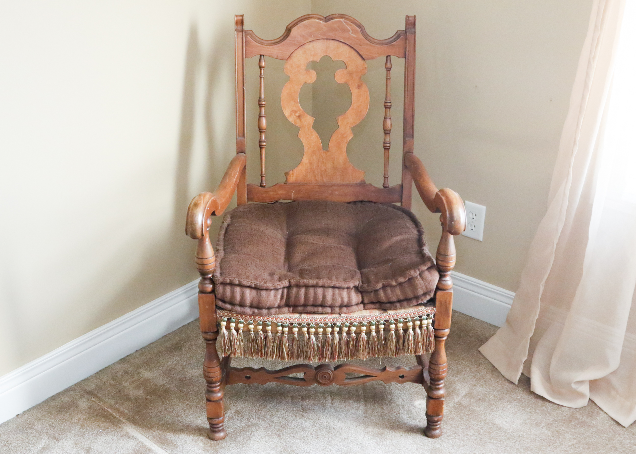 Antique Armchair with Tassles