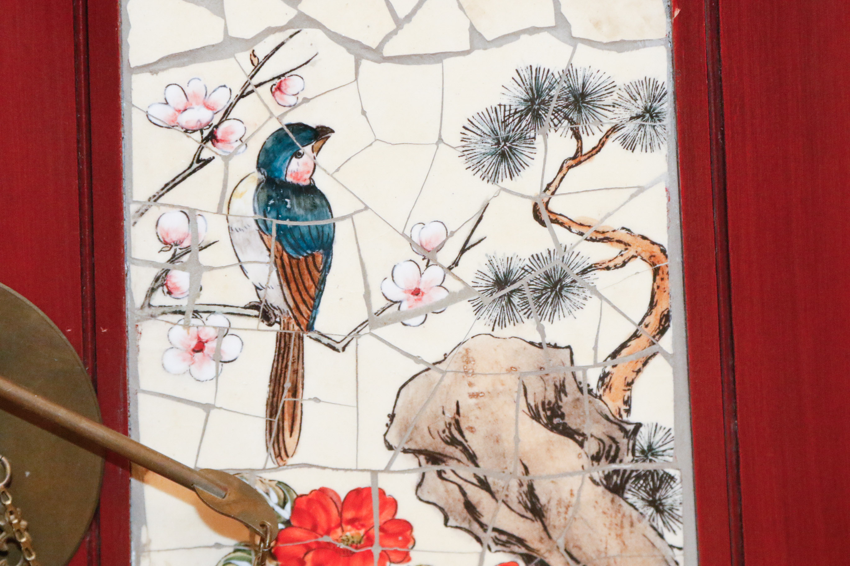 Asian Inspired Pagoda Style Cabinet