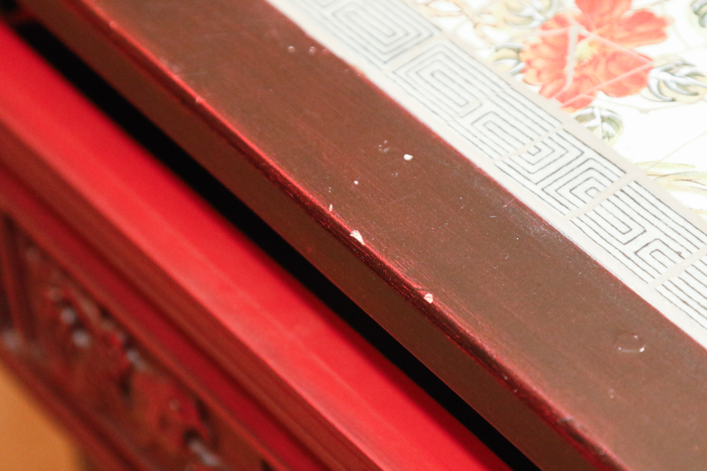 Asian Inspired Pagoda Style Cabinet