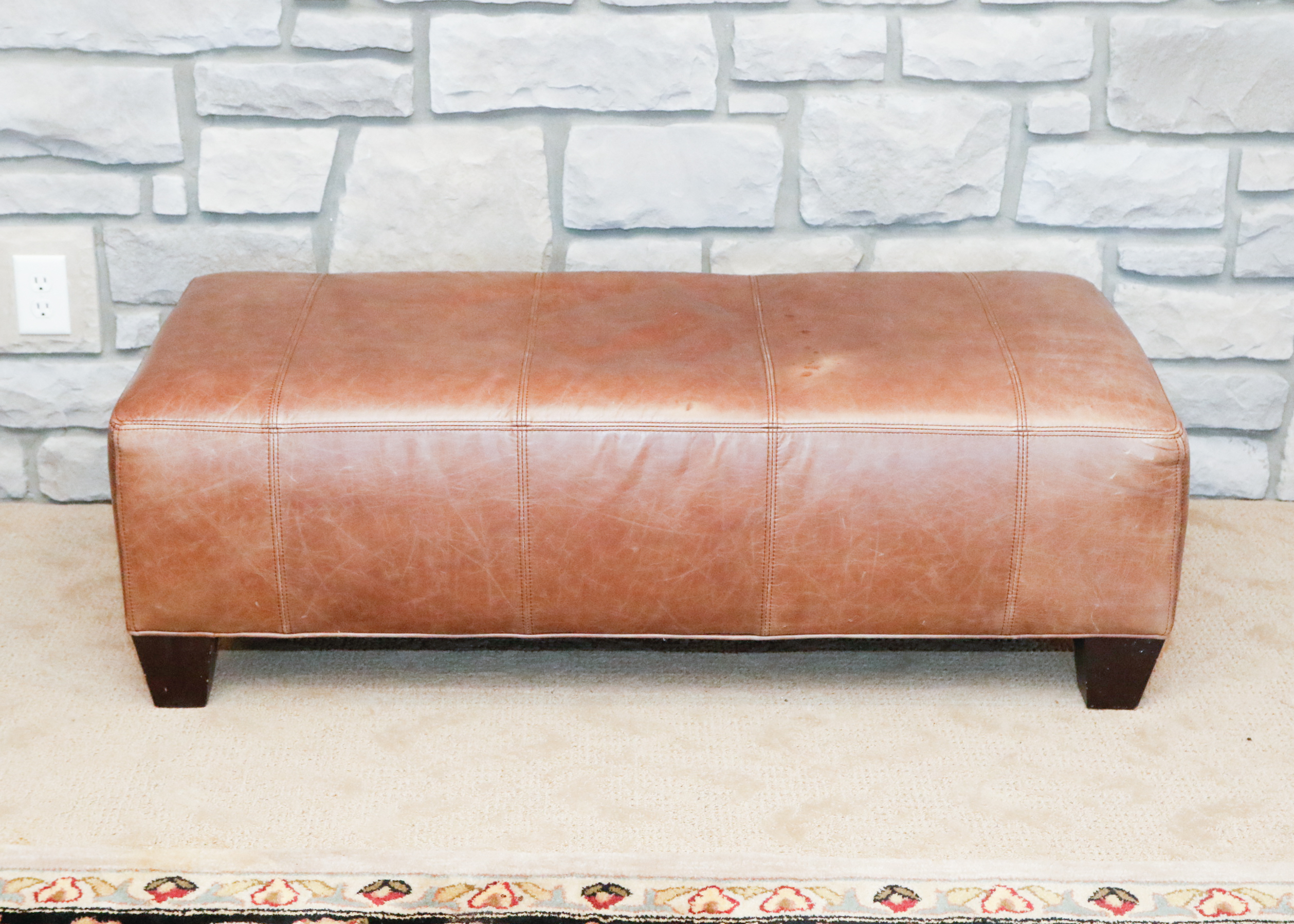 Blended Leather Bench