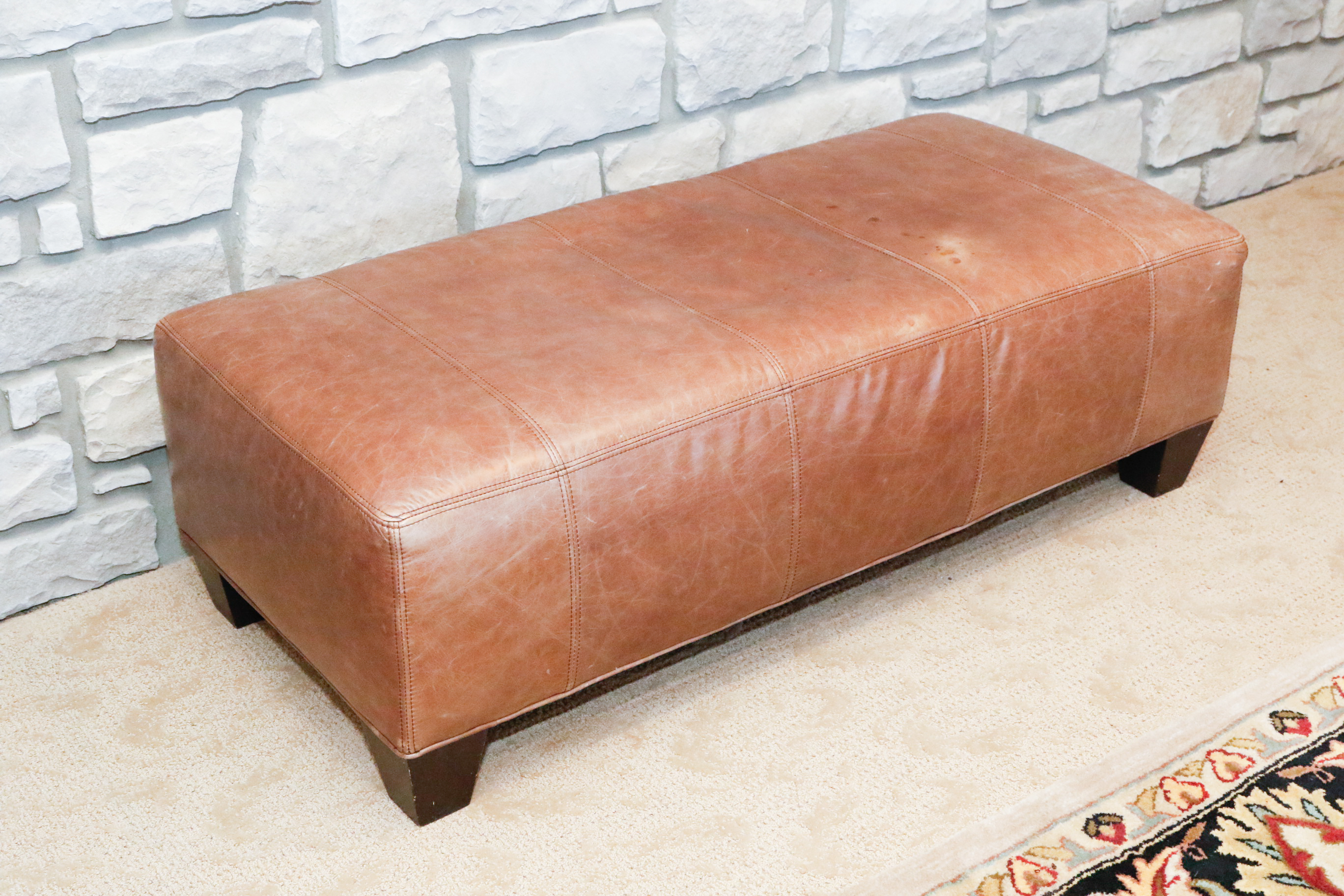 Blended Leather Bench
