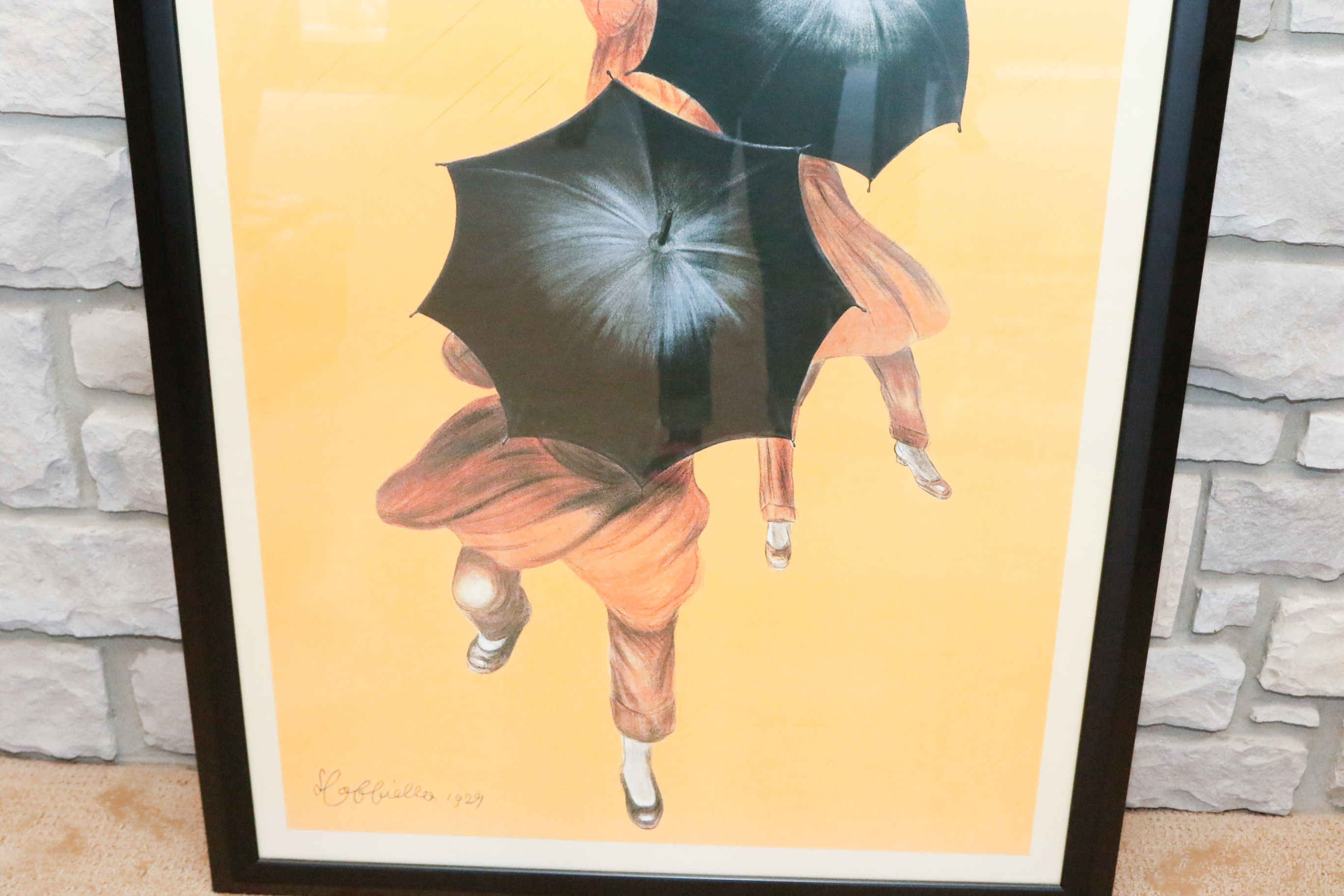 Framed Reproduction Print of Art Nouveau Poster "Parapluie-Revel"