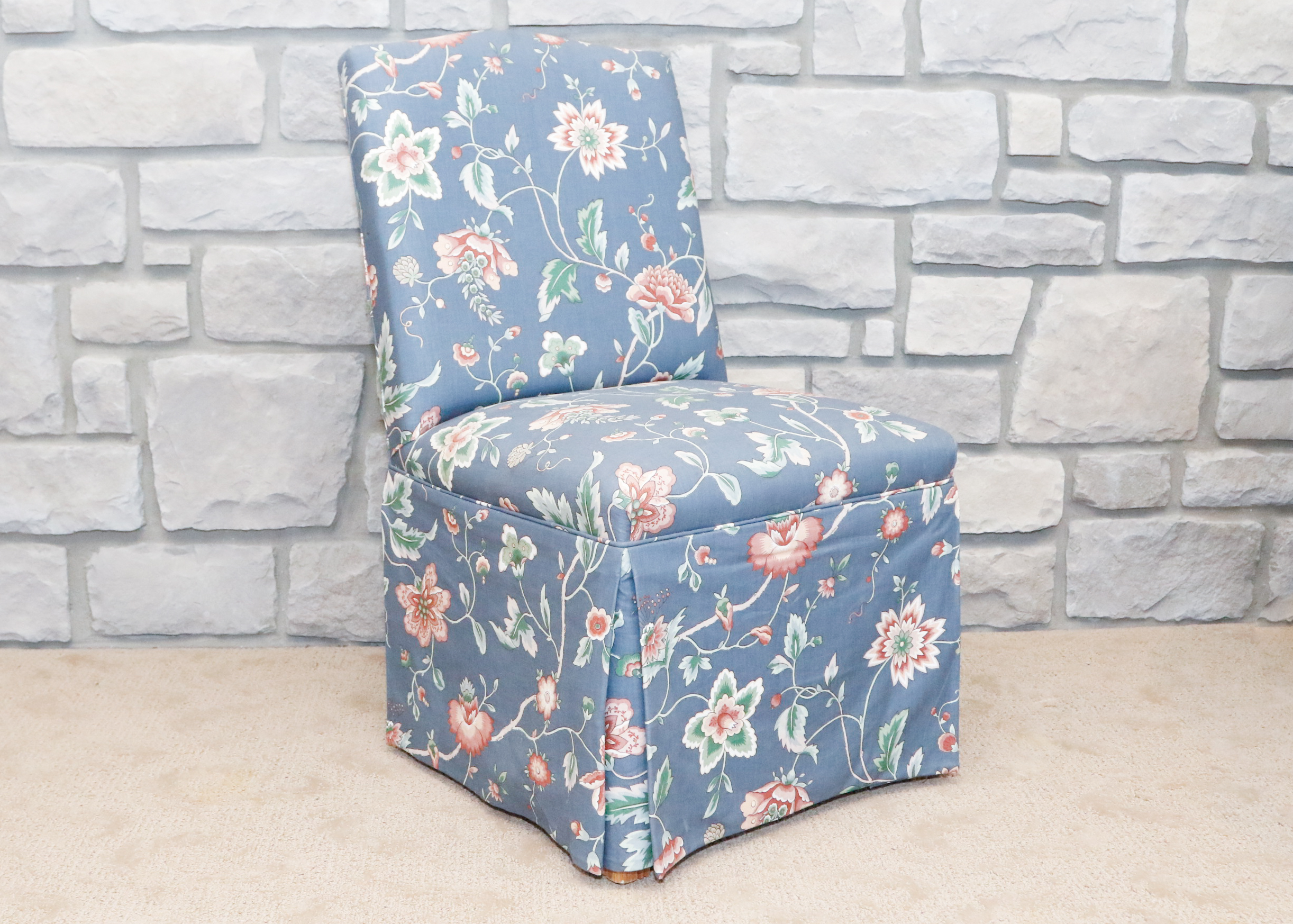 Skirted Floral Side Chair