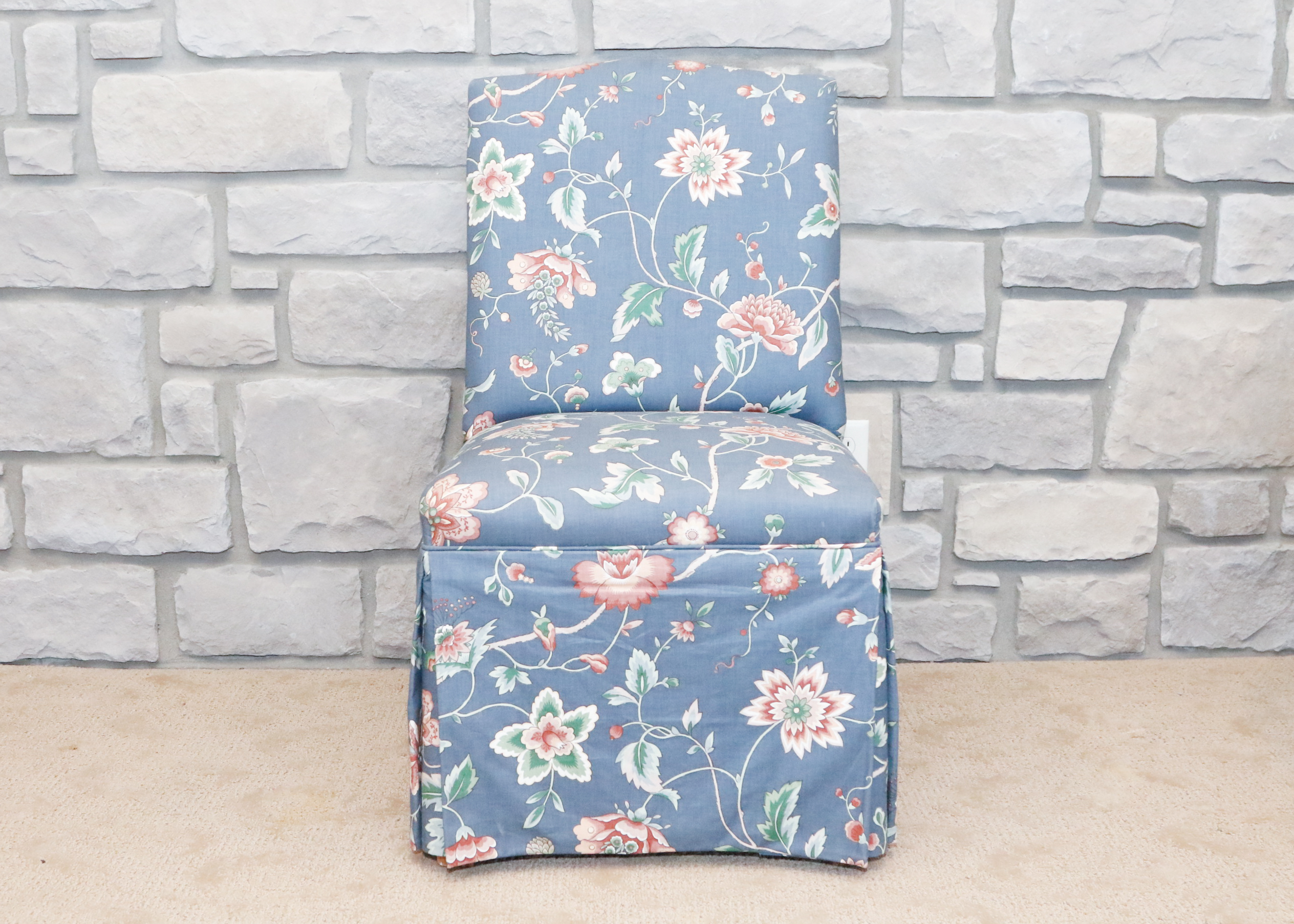 Skirted Floral Side Chair