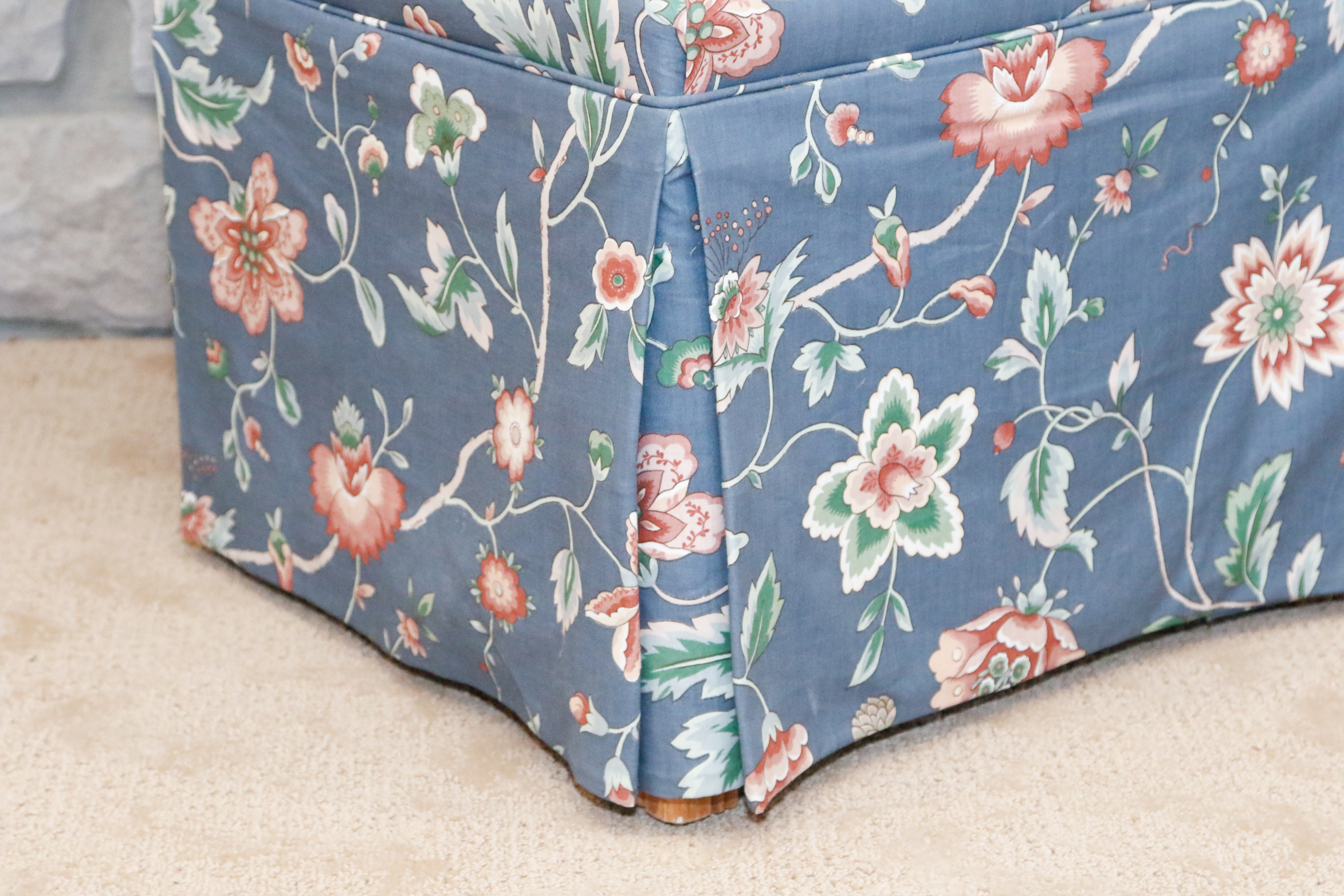 Skirted Floral Side Chair
