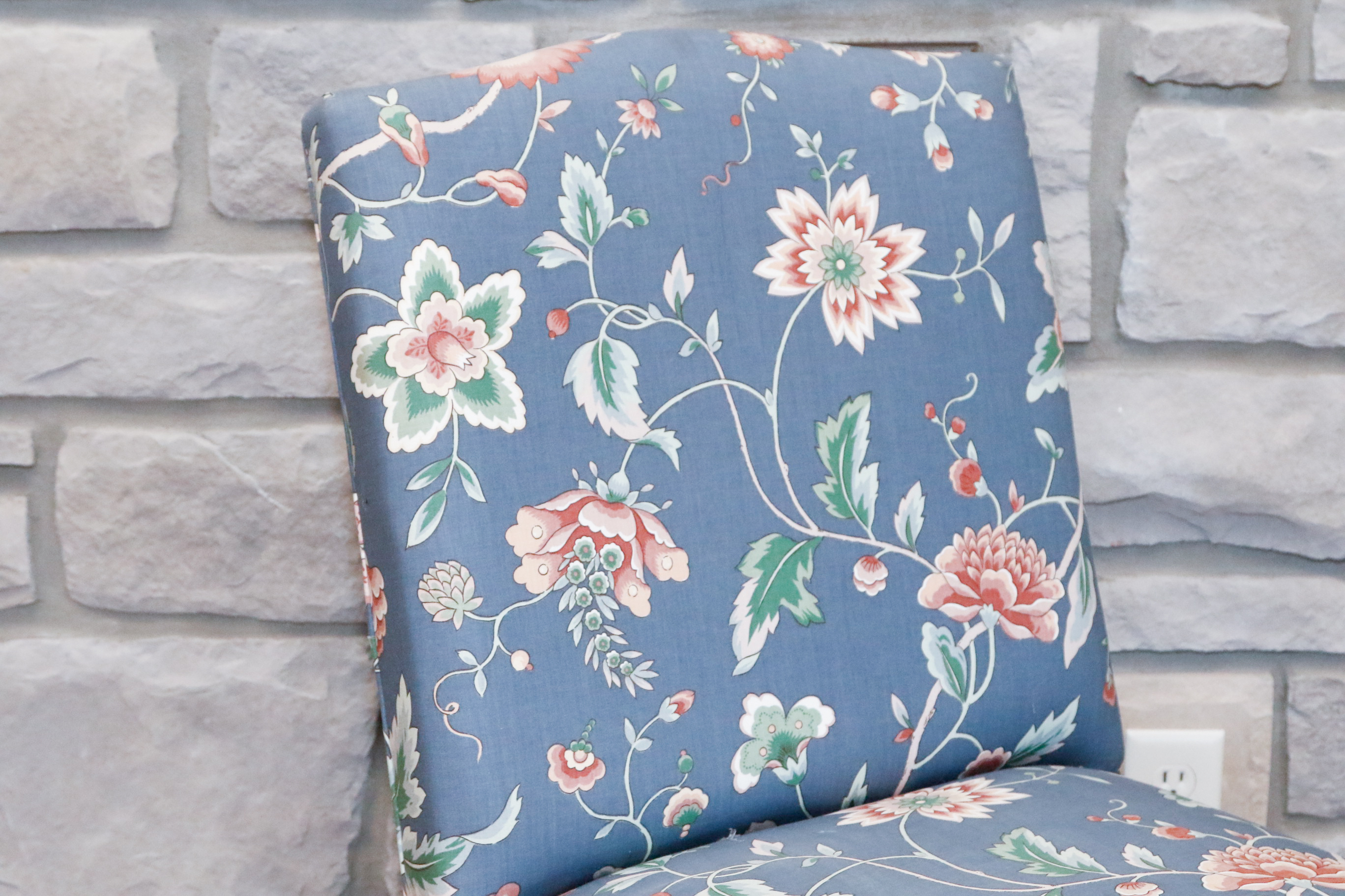 Skirted Floral Side Chair