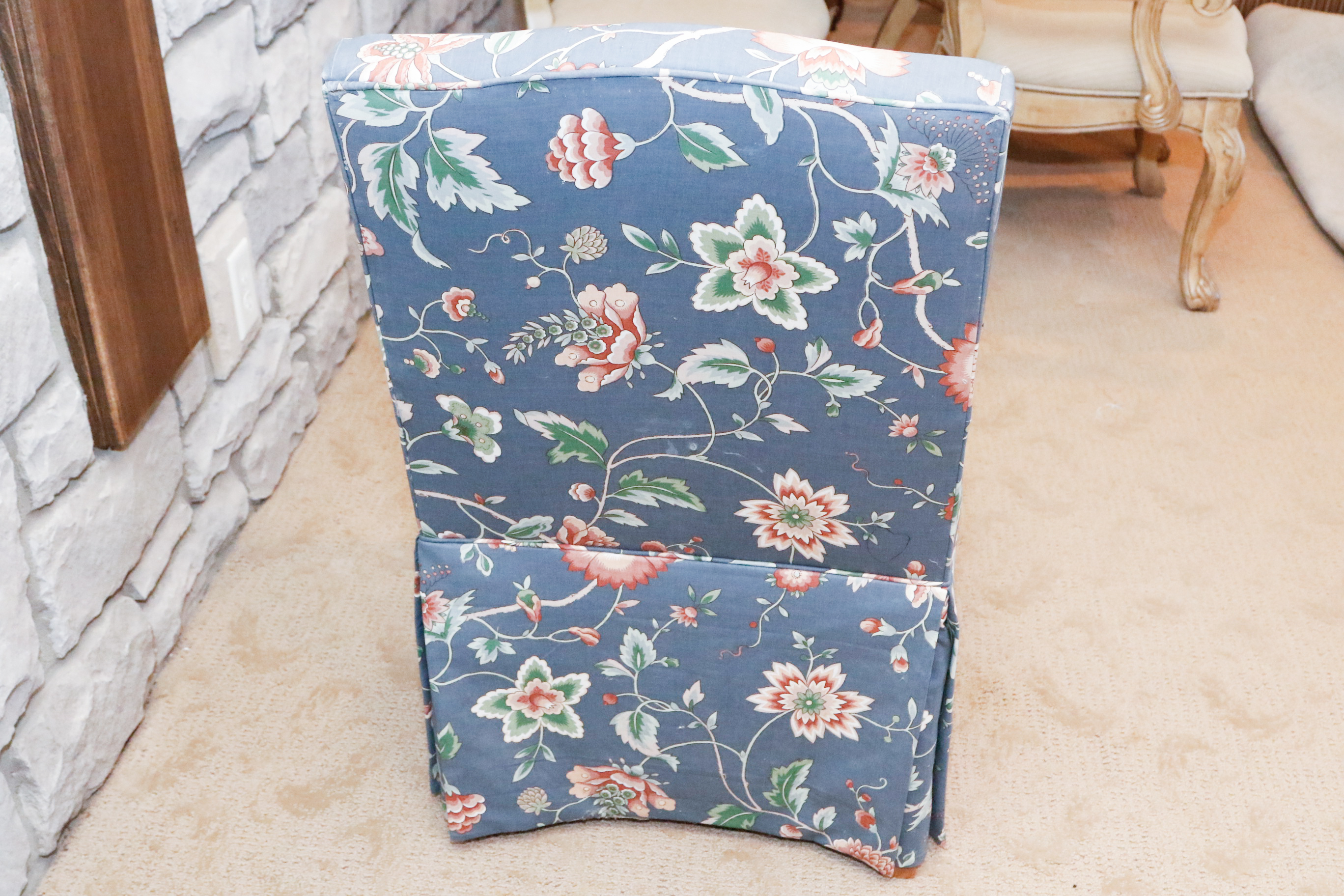 Skirted Floral Side Chair