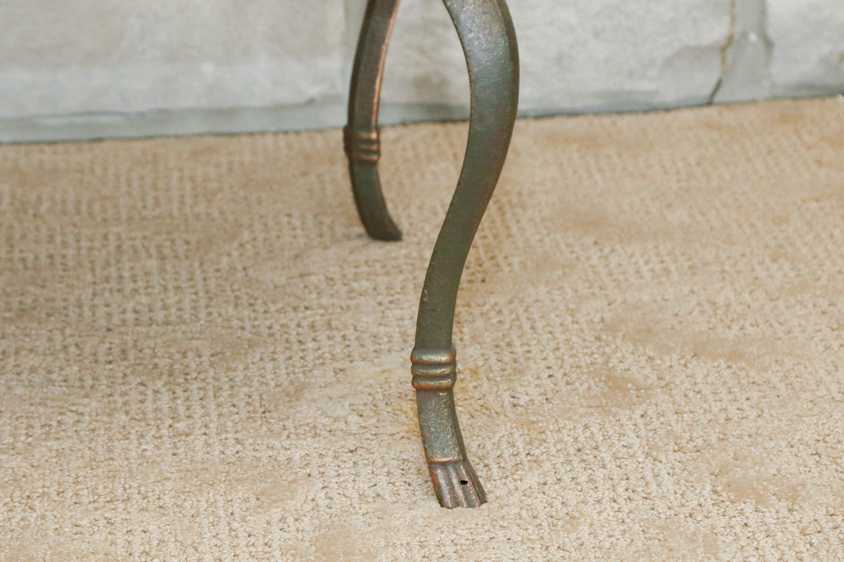 Metal Cushioned Vanity Seat