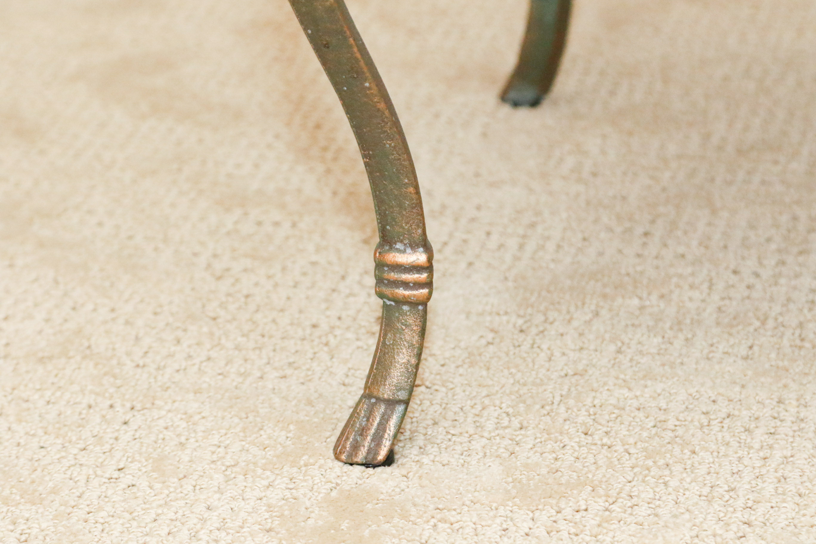 Metal Cushioned Vanity Seat