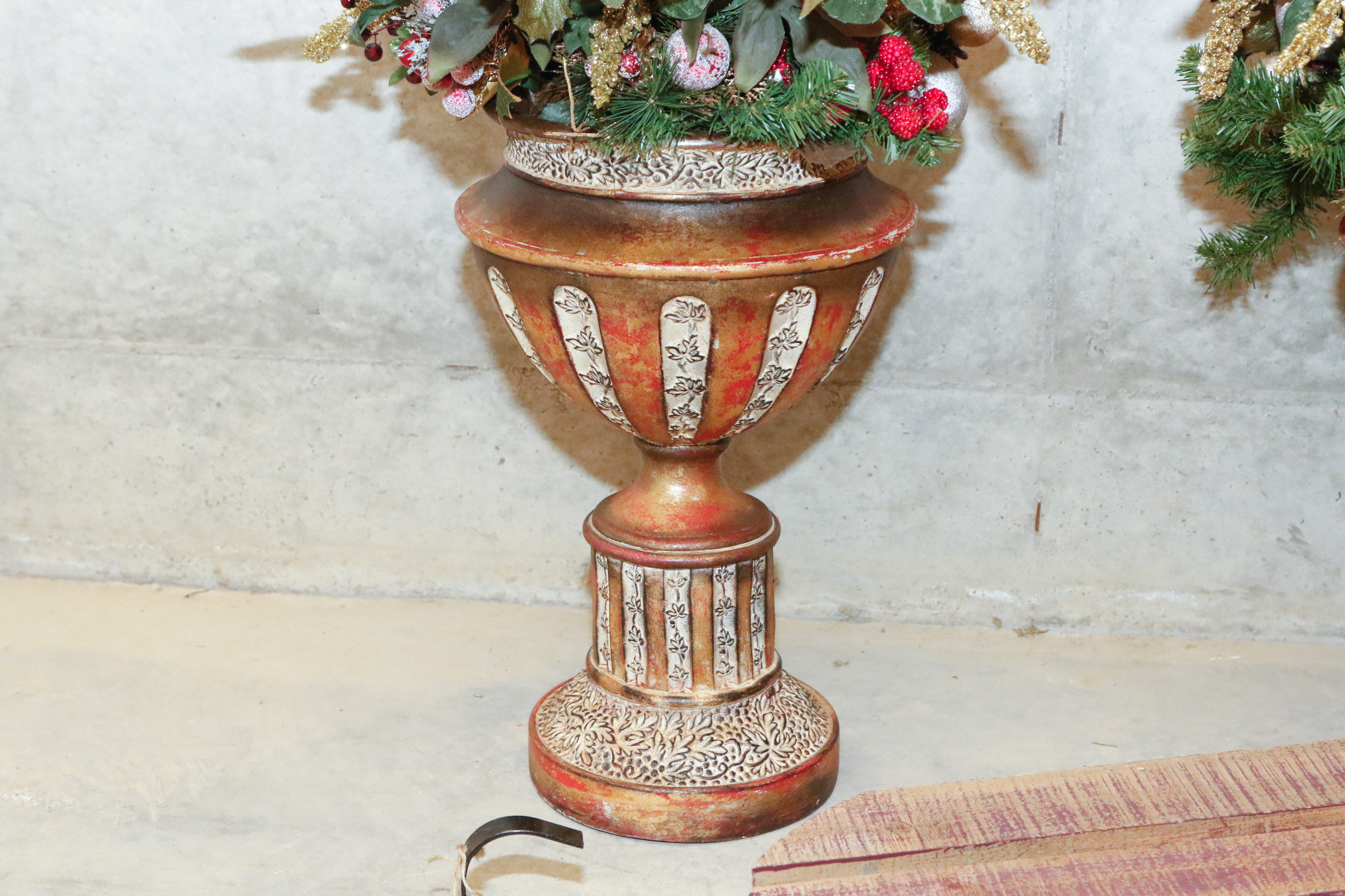 Holiday Arrangements with Decorative Wooden Sled