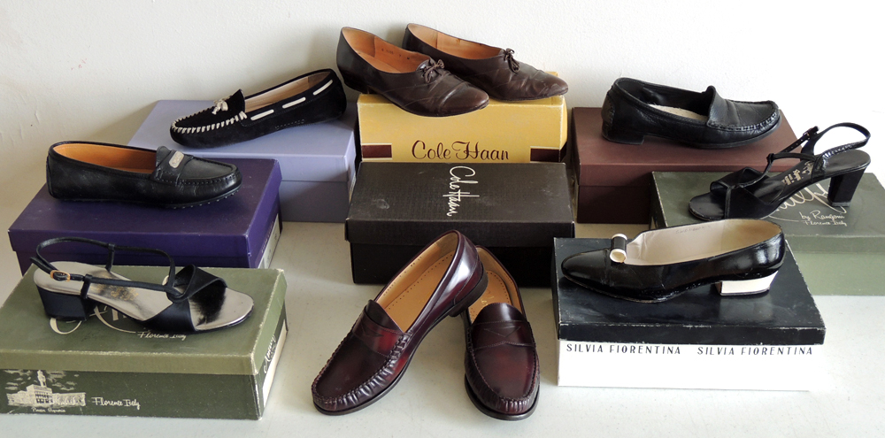 Vintage Collection of Women's Clothing, Fur Hats, and Shoes