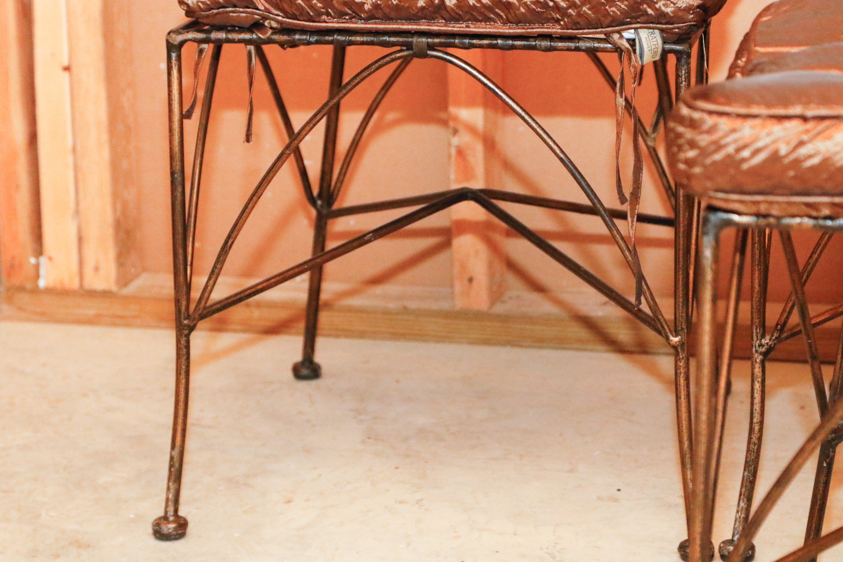 Quartet of Bronzed Patina Chairs