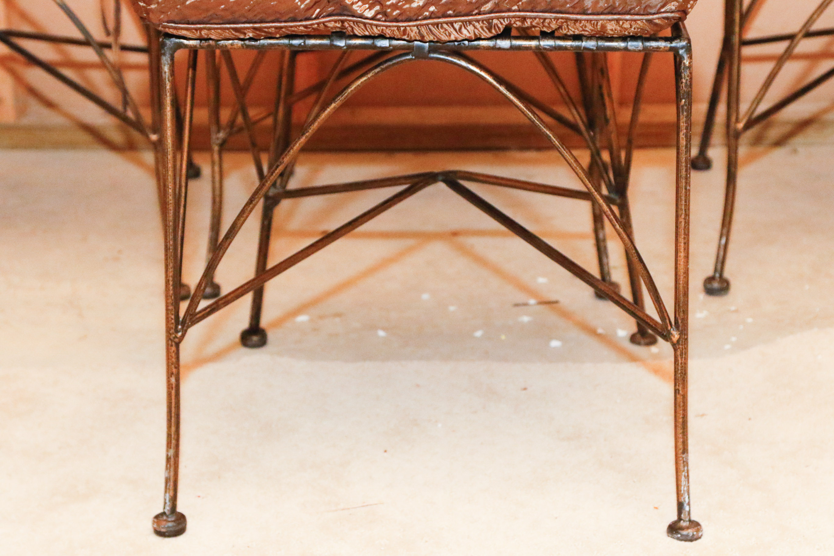 Quartet of Bronzed Patina Chairs