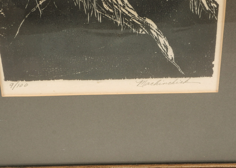 Joan Machinchick Signed and Numbered Woodblock Print