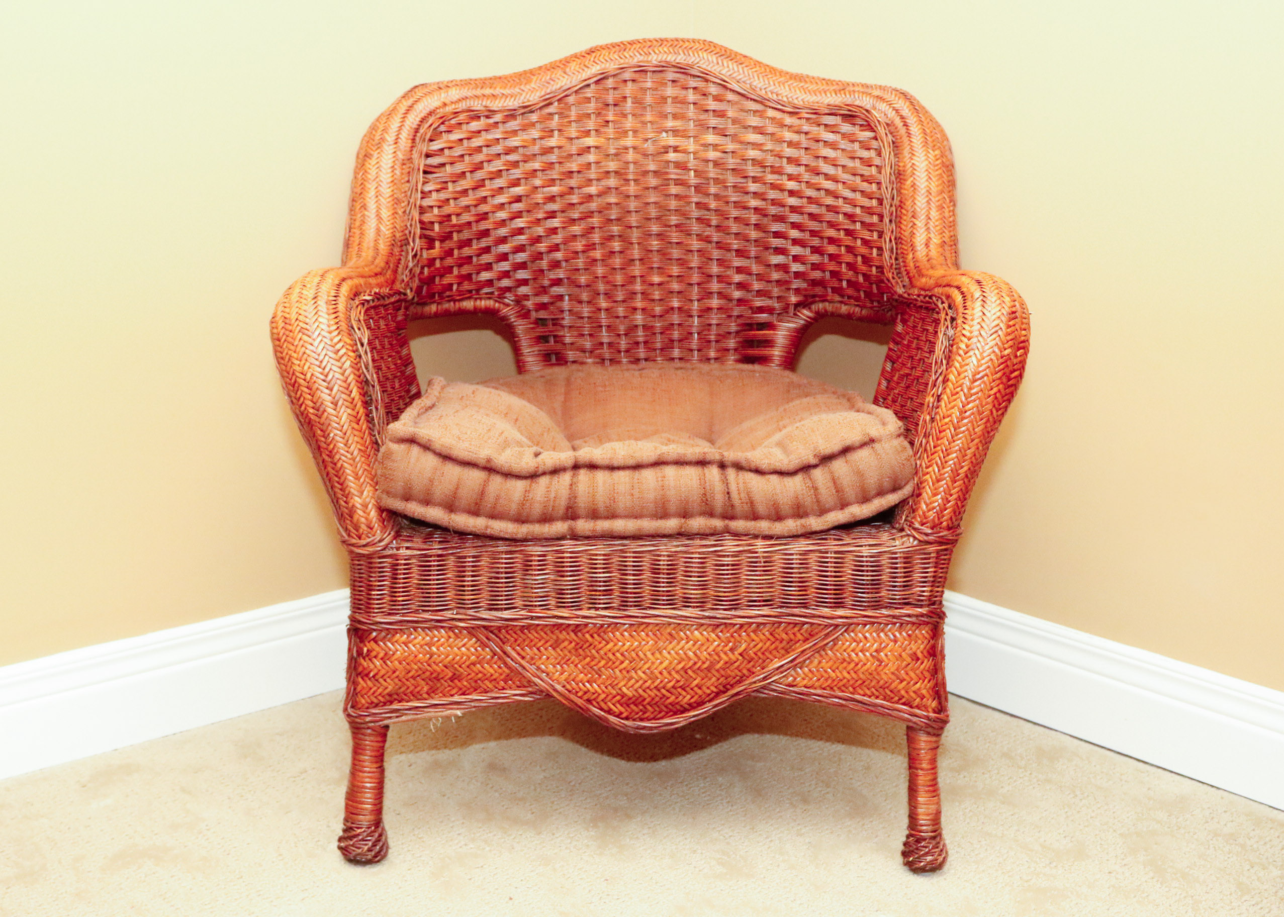 Wicker Armchair with Cushion
