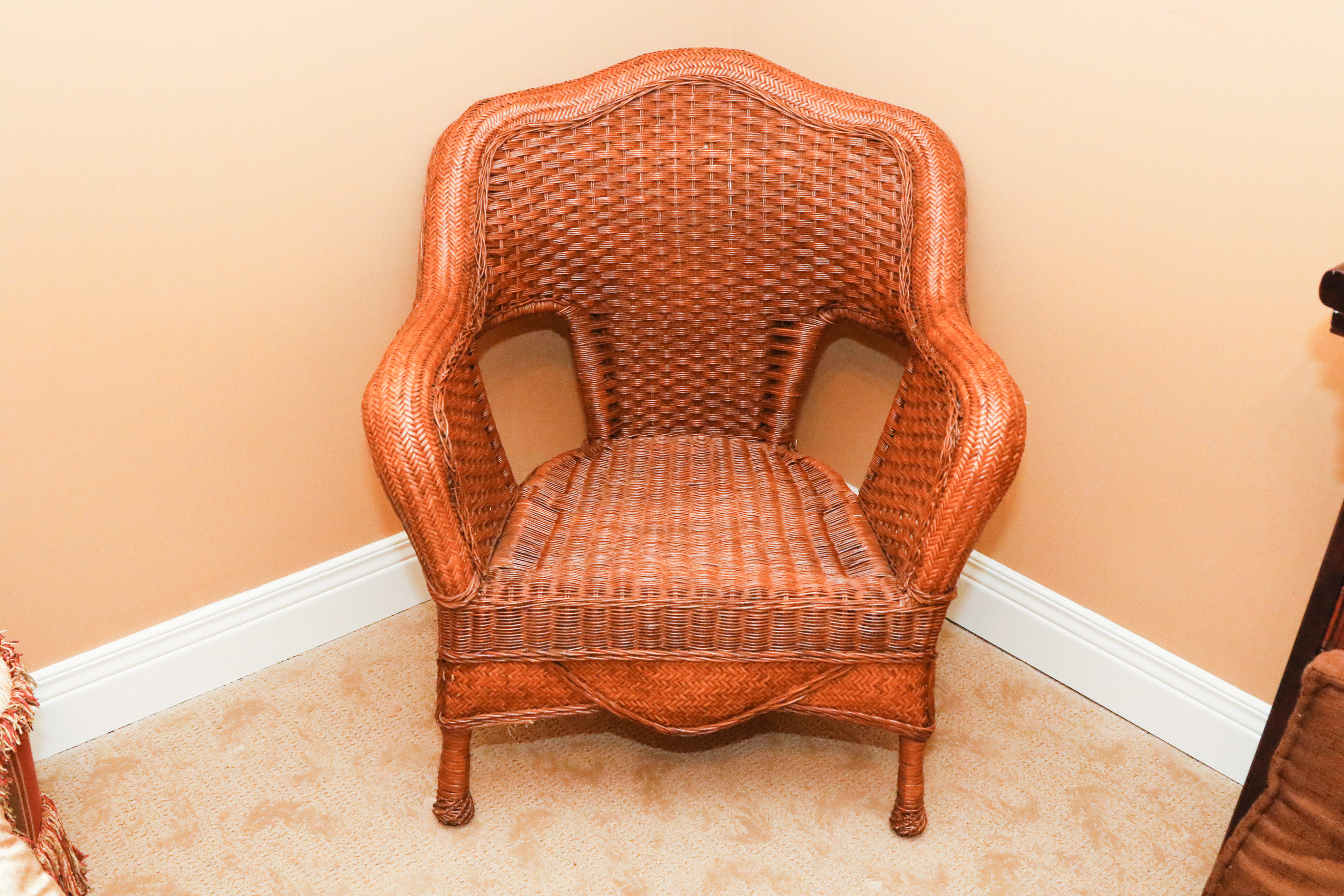 Wicker Armchair with Cushion