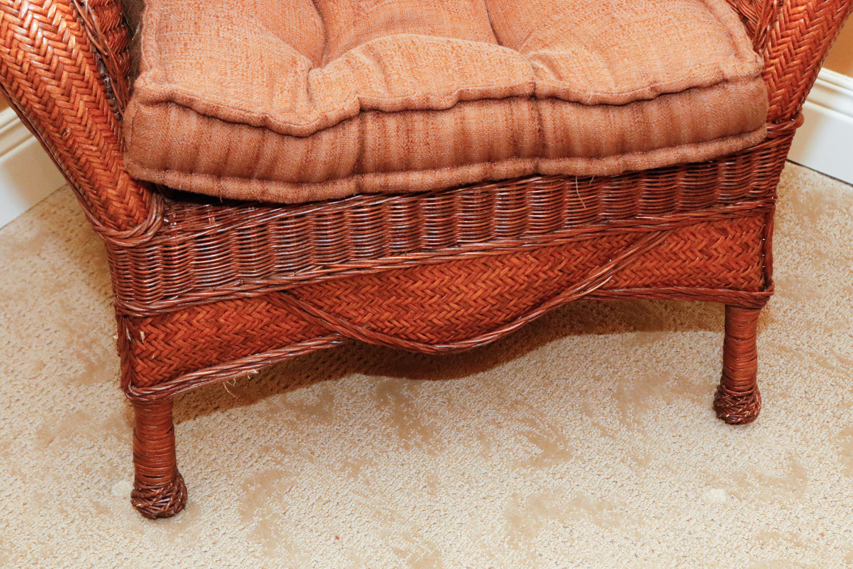 Wicker Armchair with Cushion