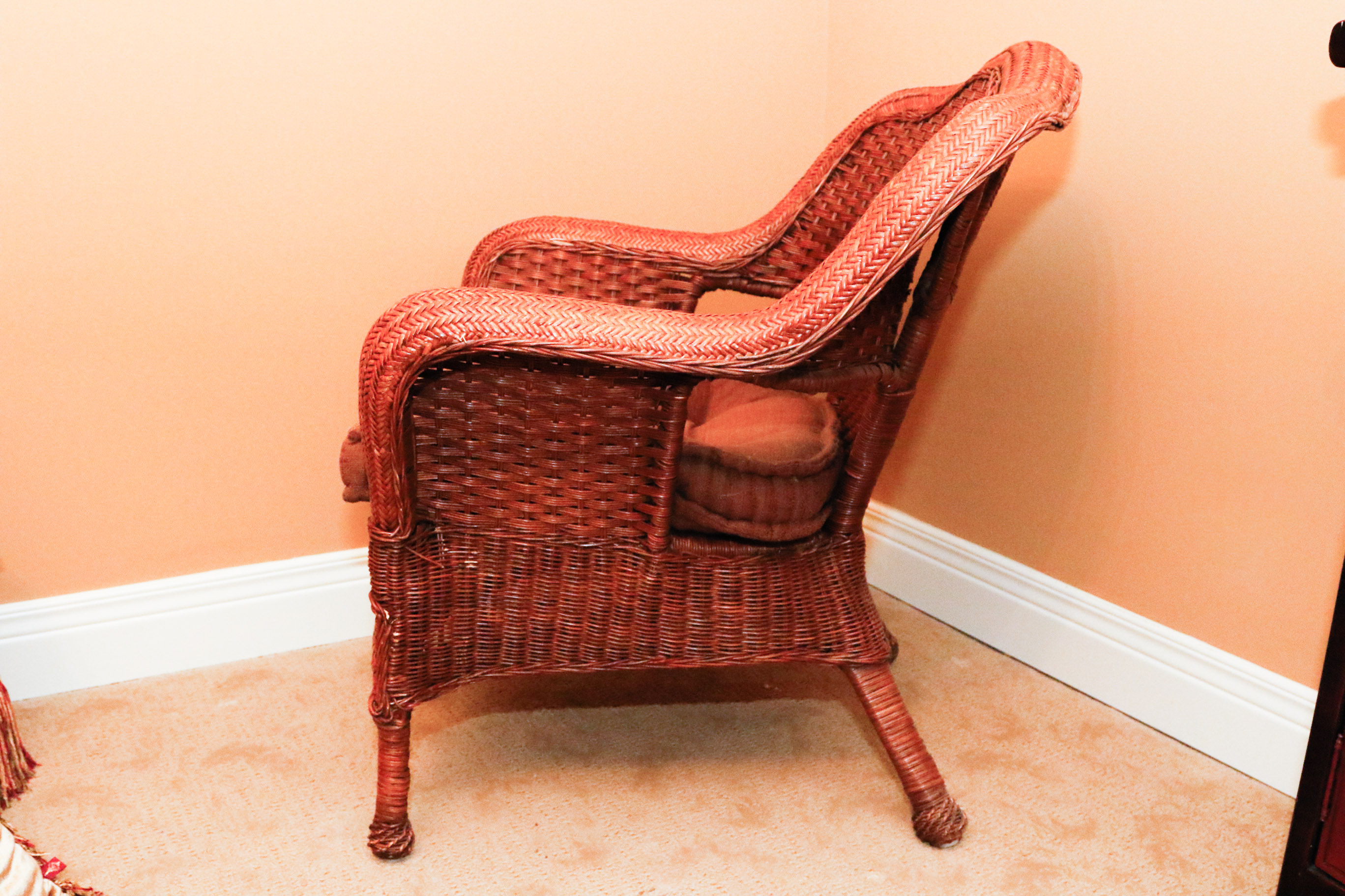 Wicker Armchair with Cushion