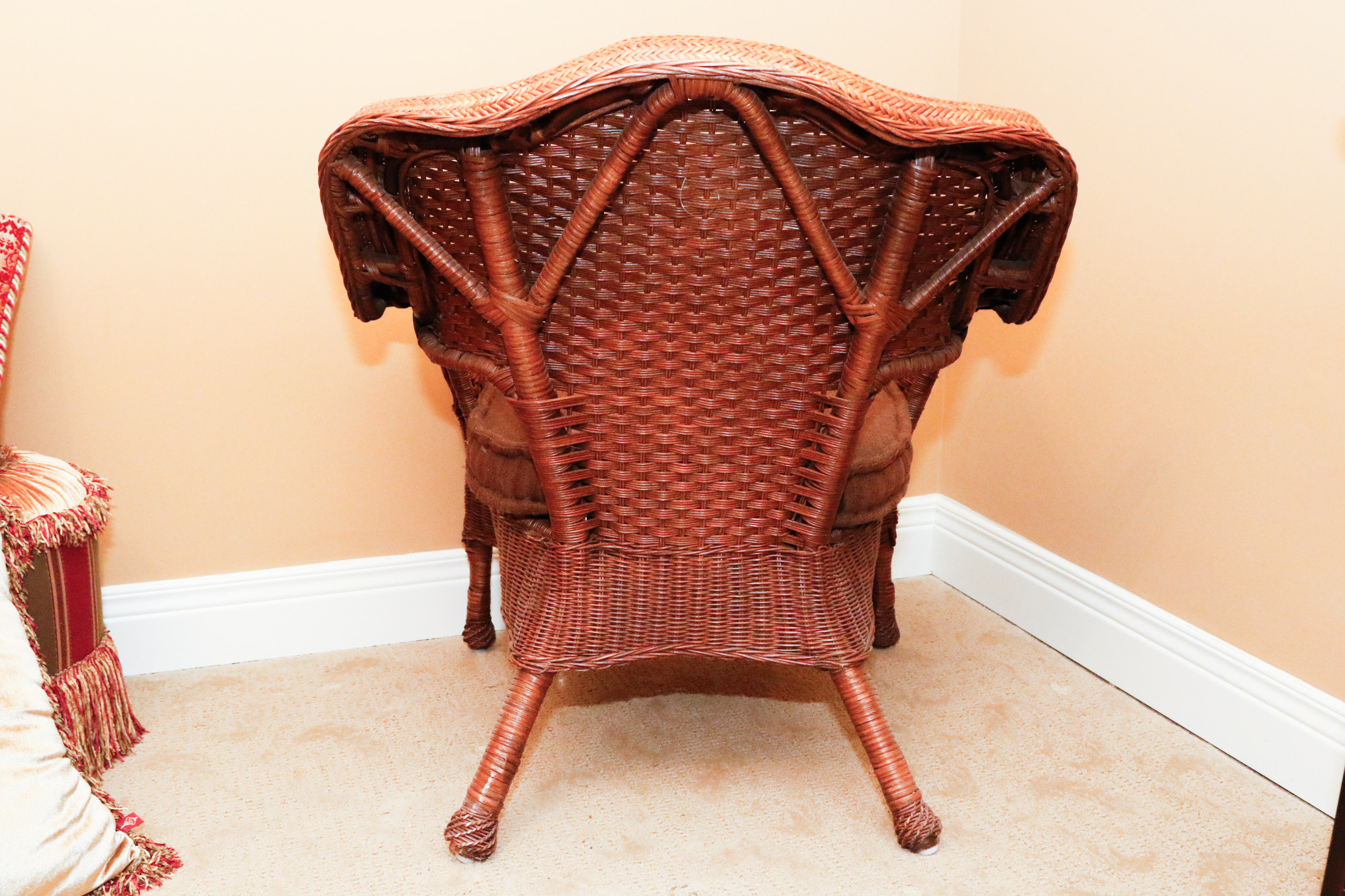 Wicker Armchair with Cushion