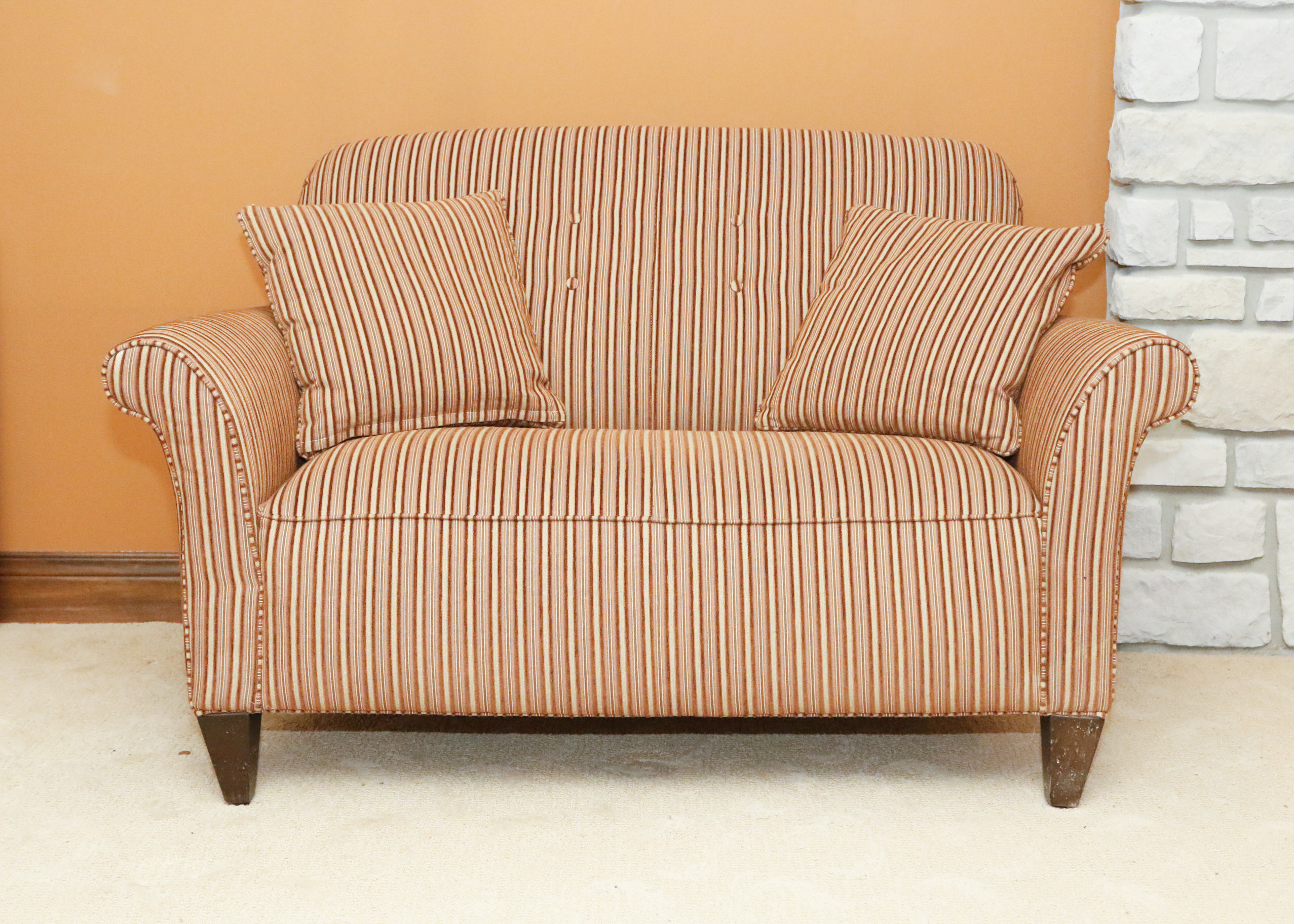 Striped Loveseat