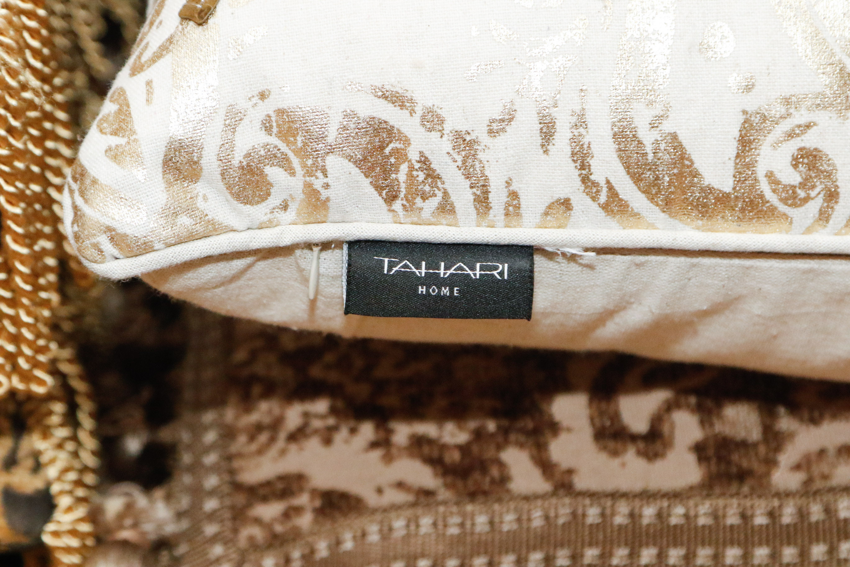 Selection of Designer Pillows and Drapery