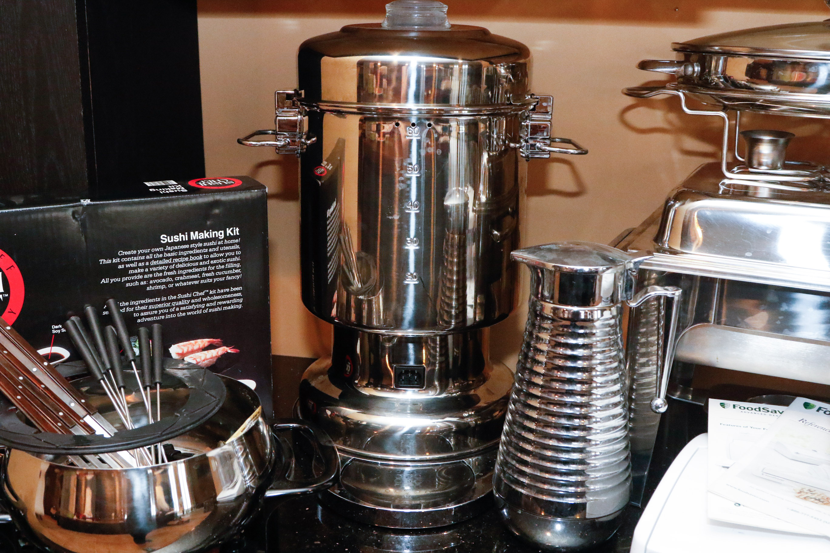 Stainless Serving Items and Other Kitchen Gadgets
