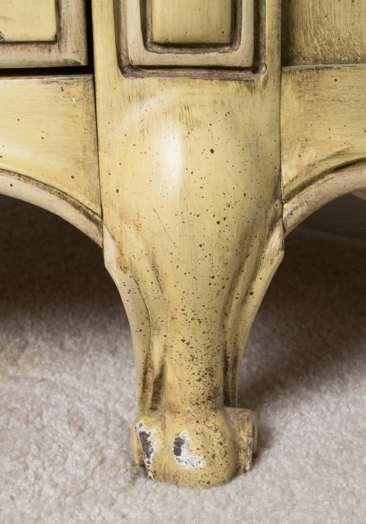 French Provincial Style Demilune Side Table