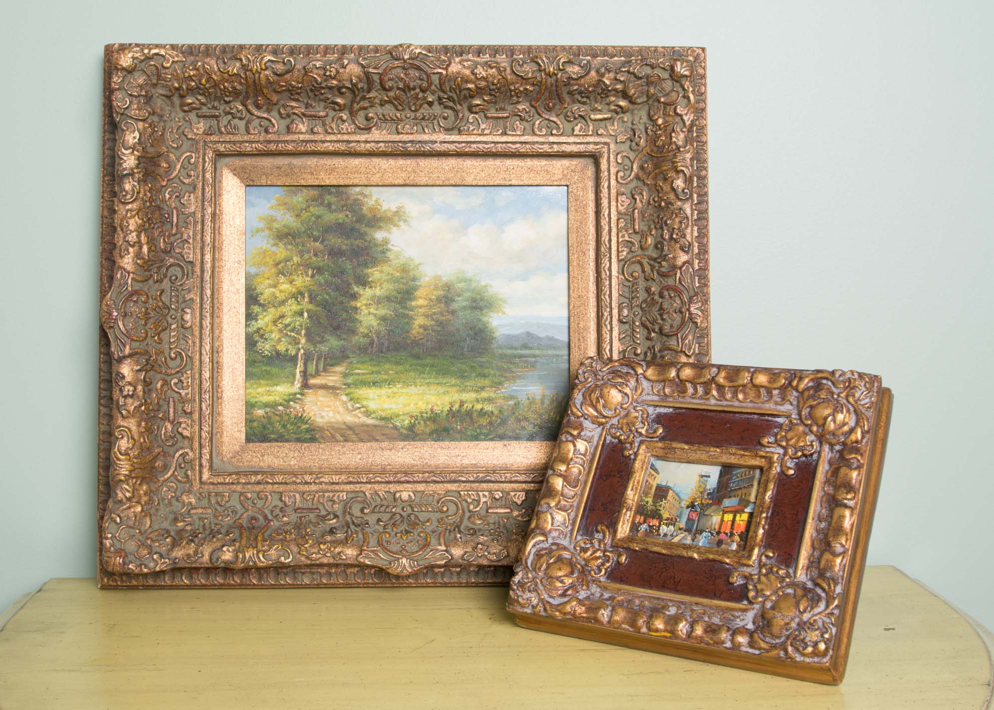 Pair of Small European Scene Paintings