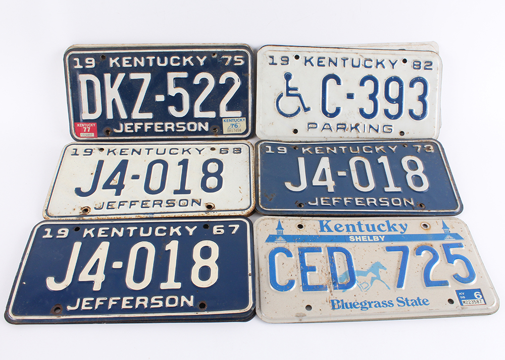 Vintage Kentucky License Plates
