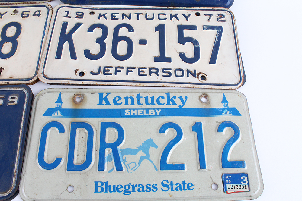 Vintage Kentucky License Plates