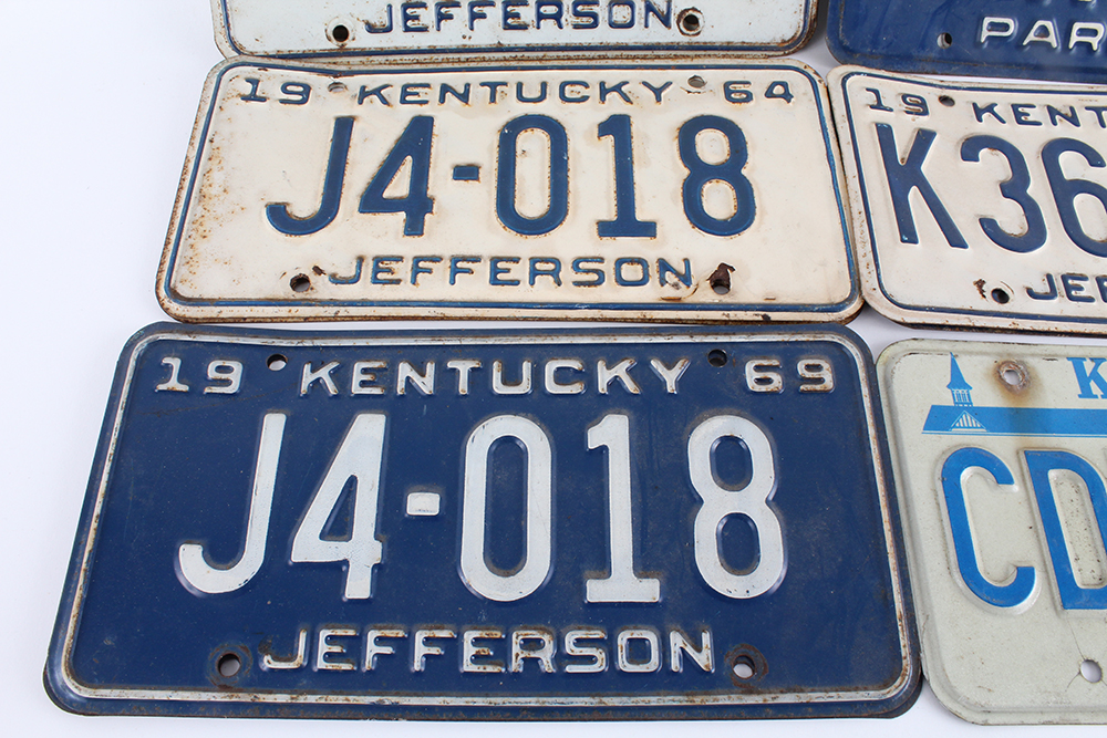 Vintage Kentucky License Plates