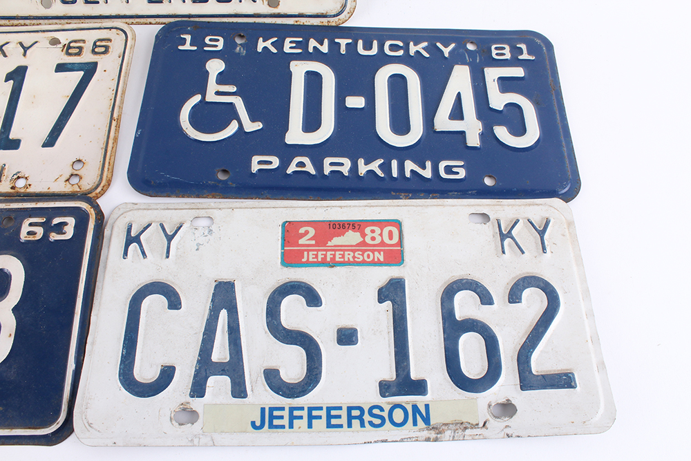 Vintage Kentucky License Plates