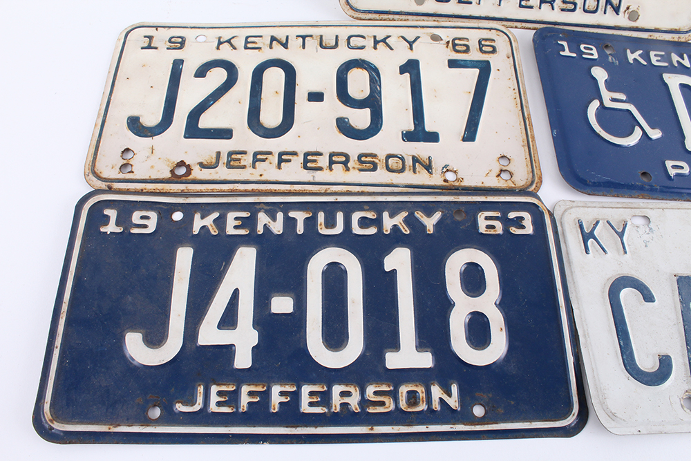 Vintage Kentucky License Plates