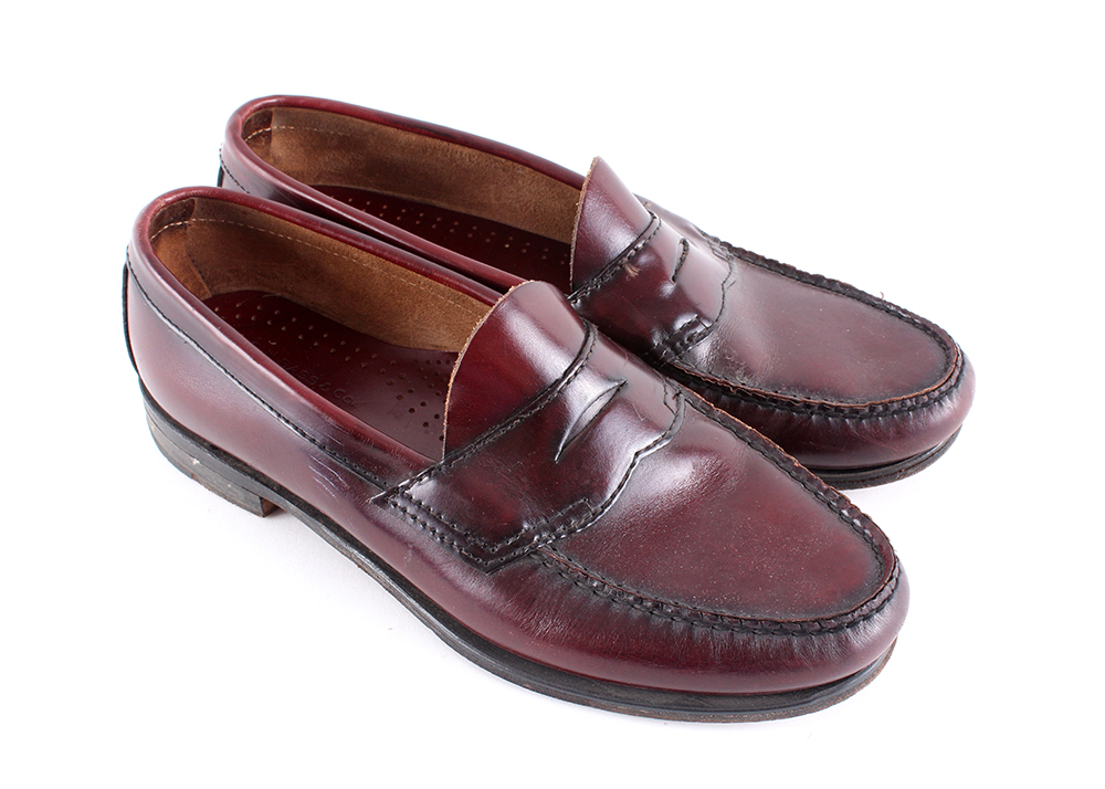 Bass Weejuns Oxblood Leather Penny Loafers
