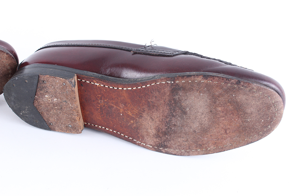 Bass Weejuns Oxblood Leather Penny Loafers