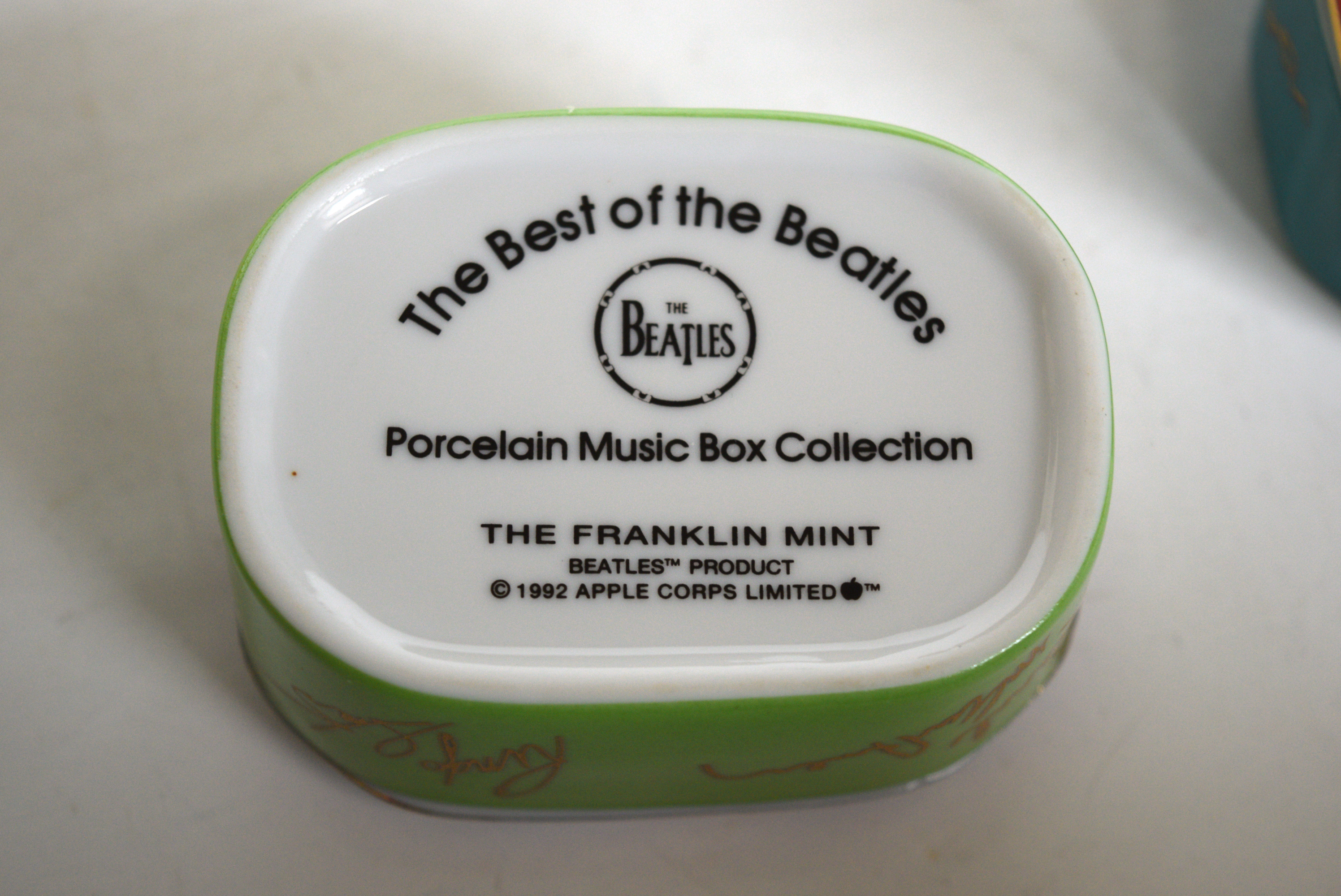Collection of The Beatles Porcelain Music Boxes