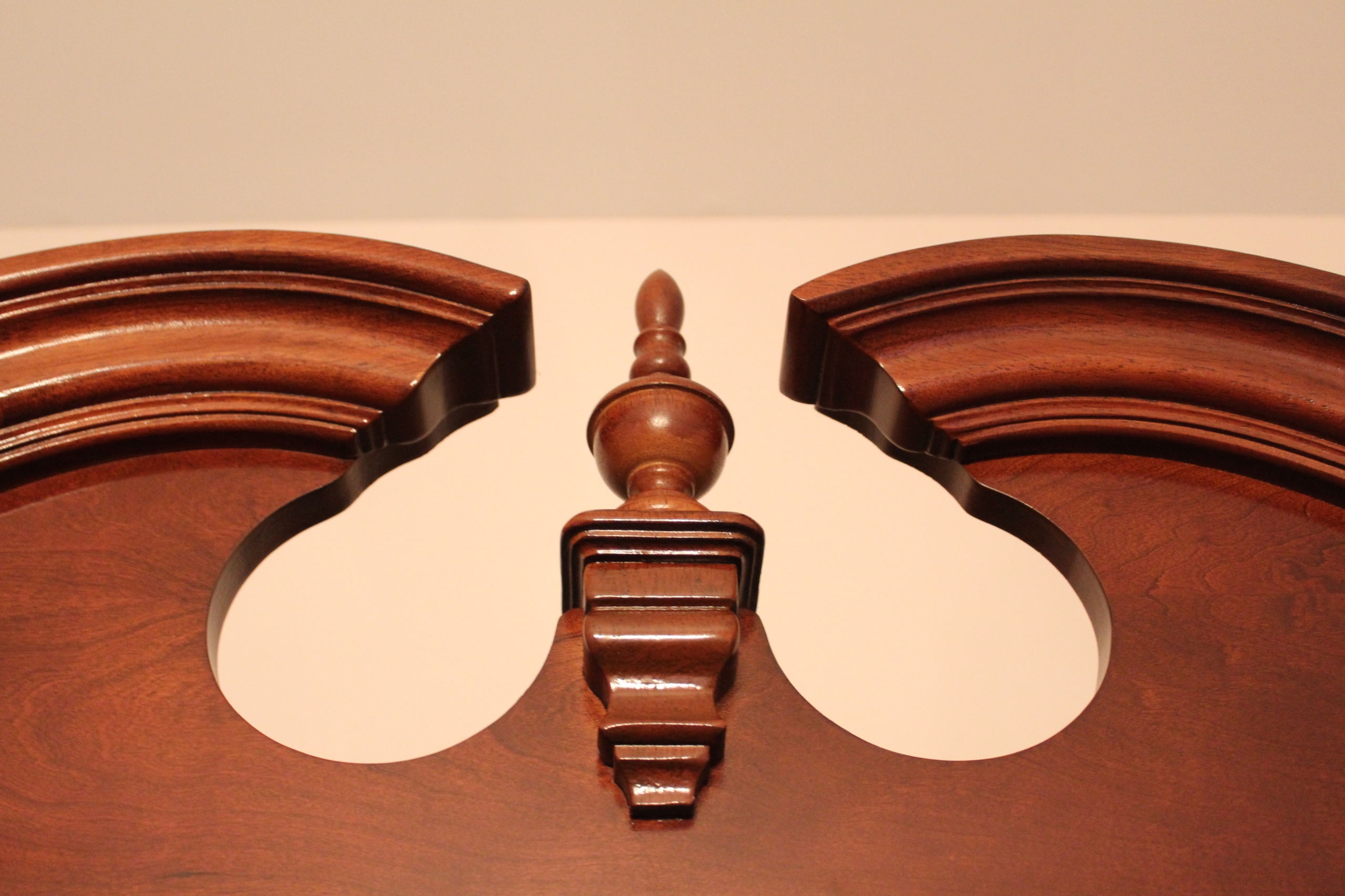 Queen Anne Style Cherry China Cabinet and Hutch