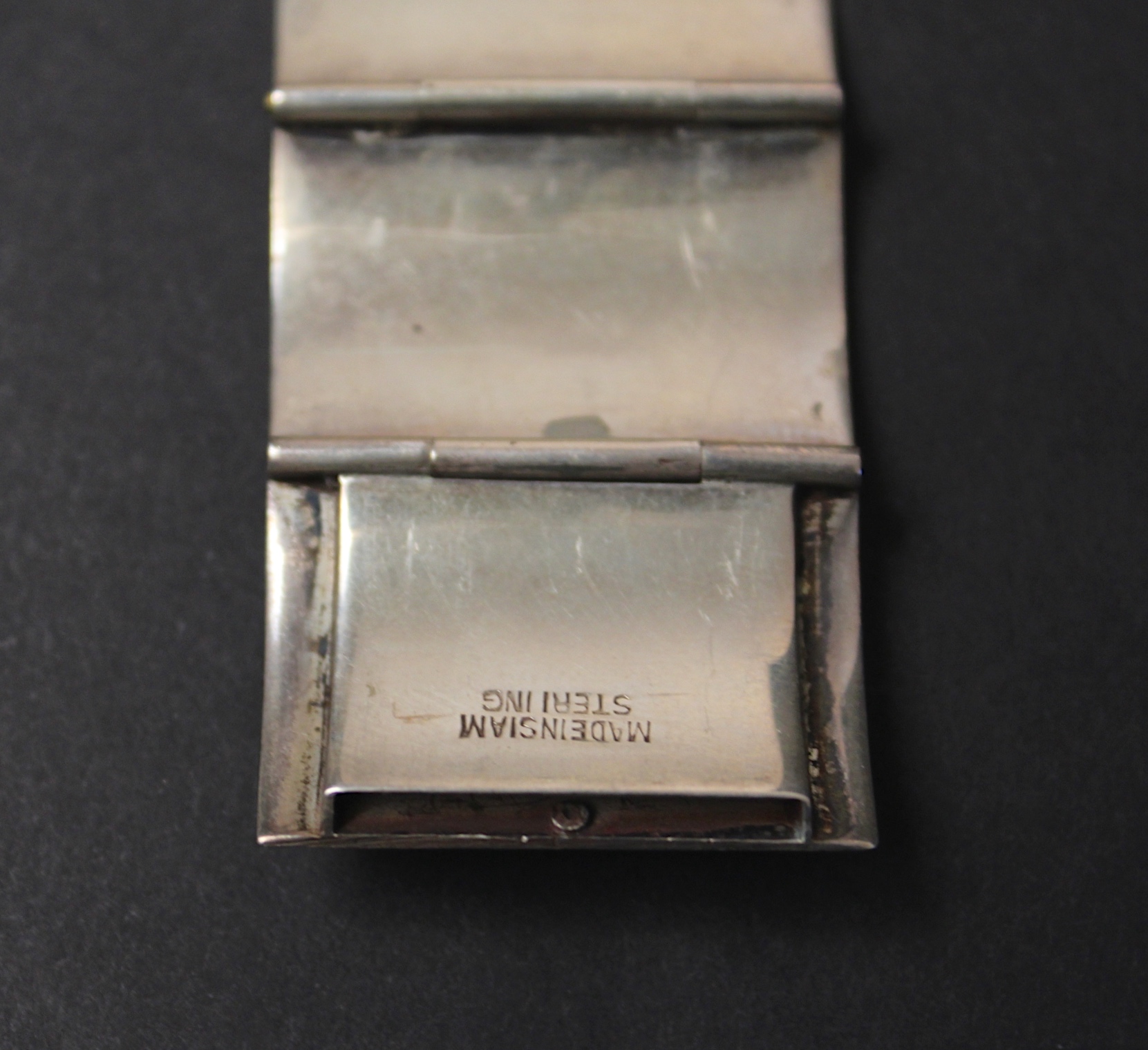 Sterling Silver Siamese Niello Bracelet and Earrings