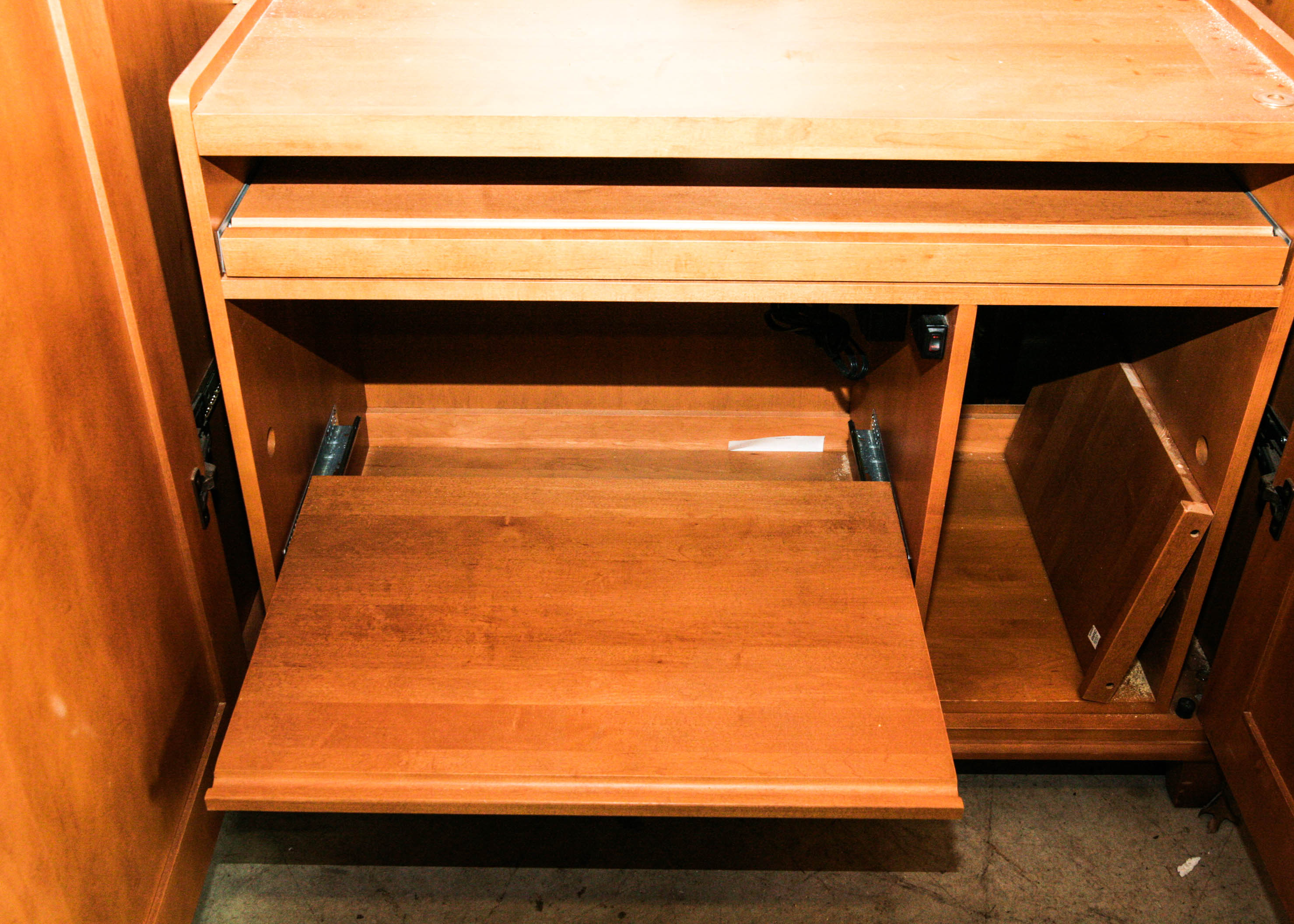 Ethan Allen Elements Fawn Moderne Maple Computer Armoire