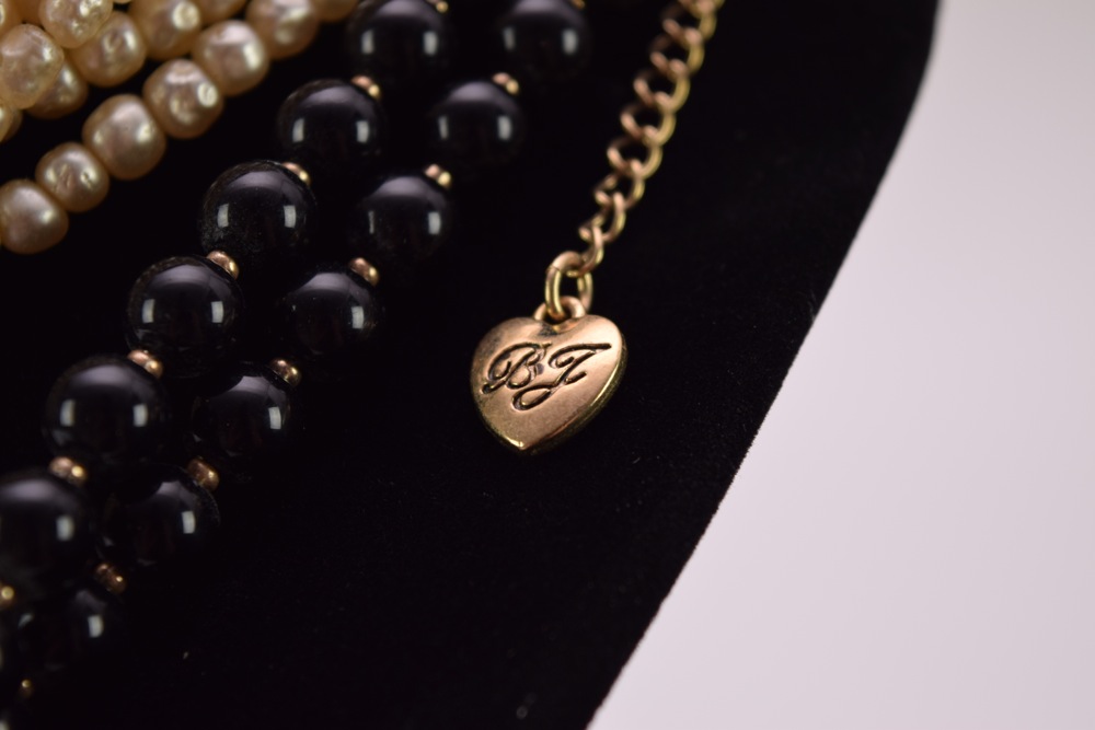 Vintage Costume Faux Pearl Choker and Betsey Johnson Necklace