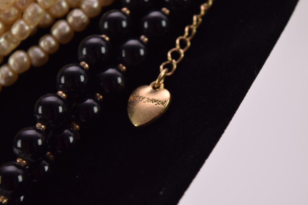 Vintage Costume Faux Pearl Choker and Betsey Johnson Necklace