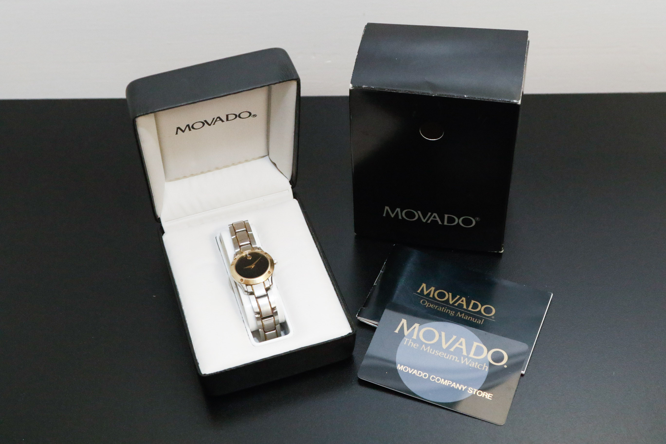 Movado Ladies Museum Watch with 18K Bezel