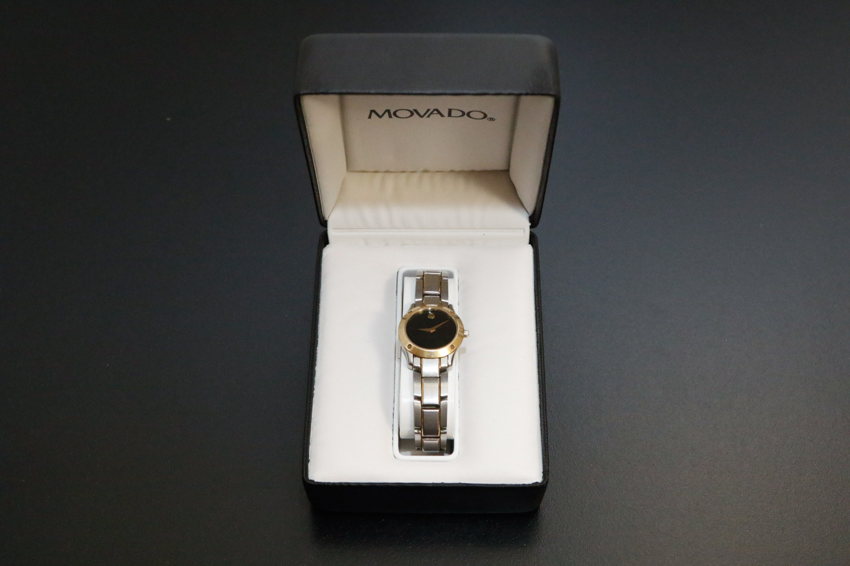 Movado Ladies Museum Watch with 18K Bezel