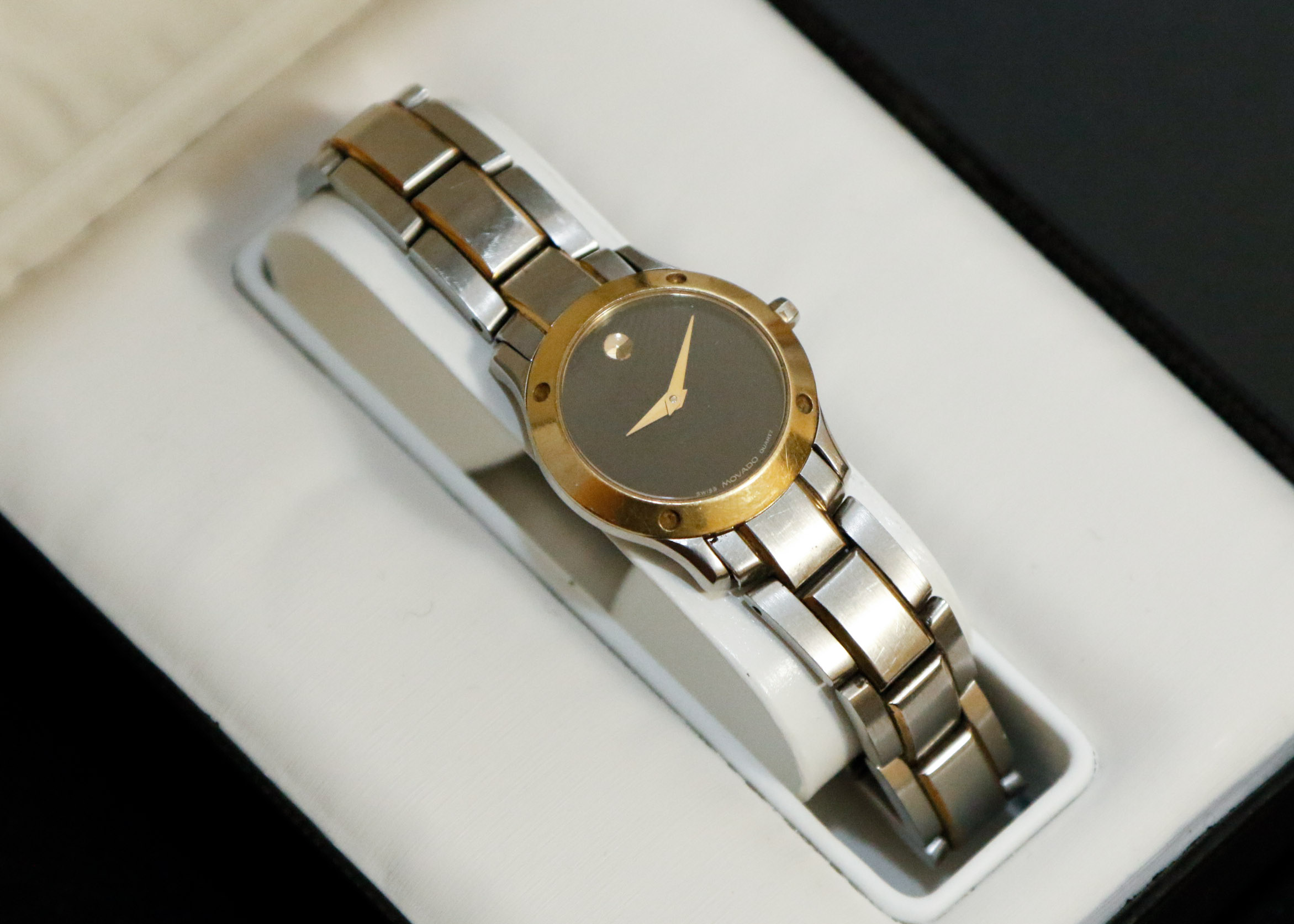 Movado Ladies Museum Watch with 18K Bezel